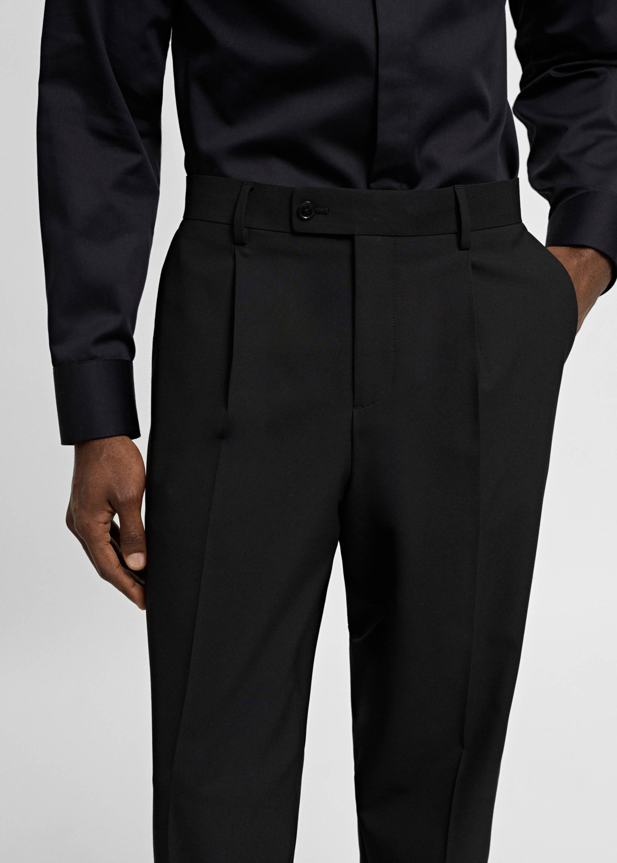 Slim-fit suit trousers - Details of the article 1