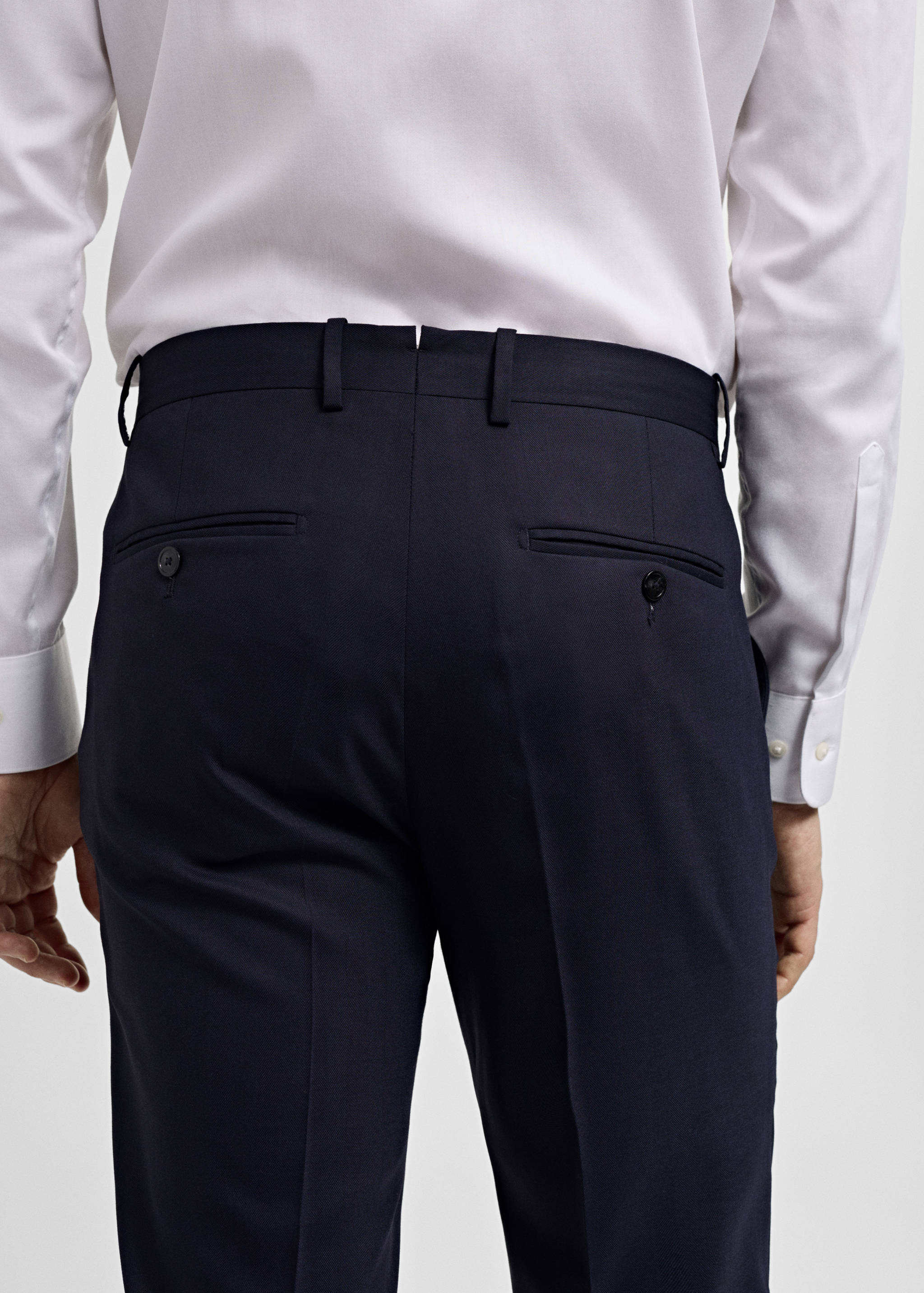 Slim fit cool wool suit pants - Details of the article 6