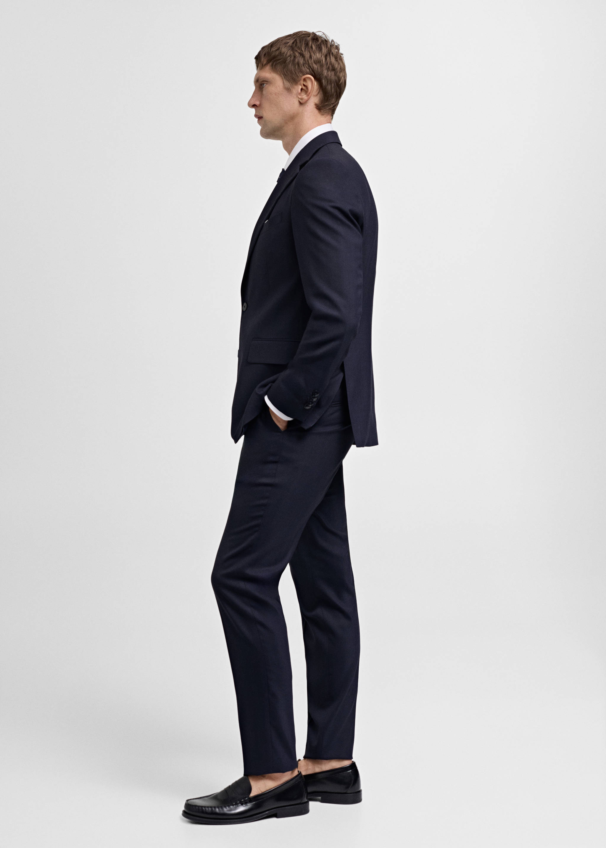 Slim fit cool wool suit pants - Details of the article 2