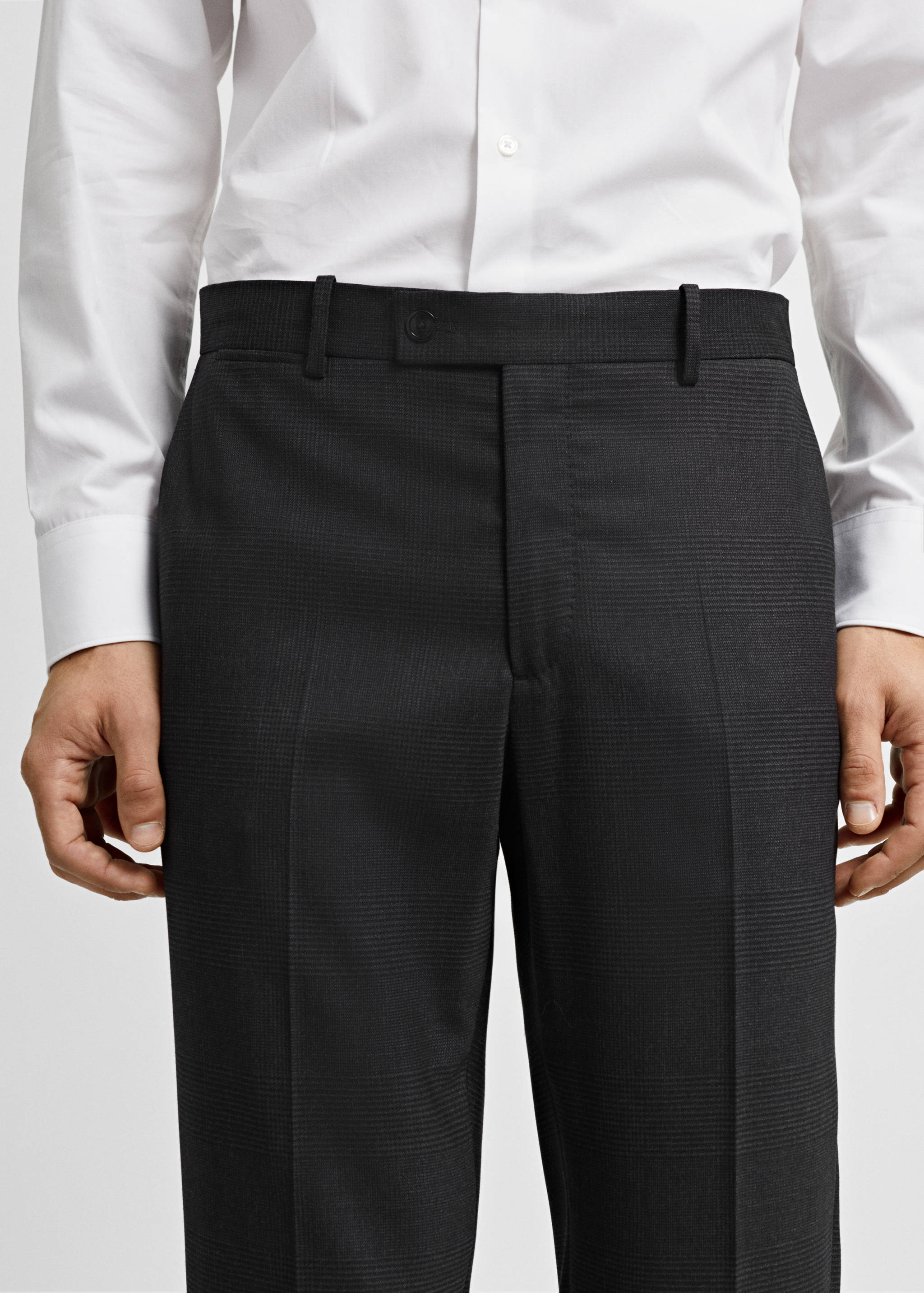Slim fit cool wool suit trousers - Details of the article 1