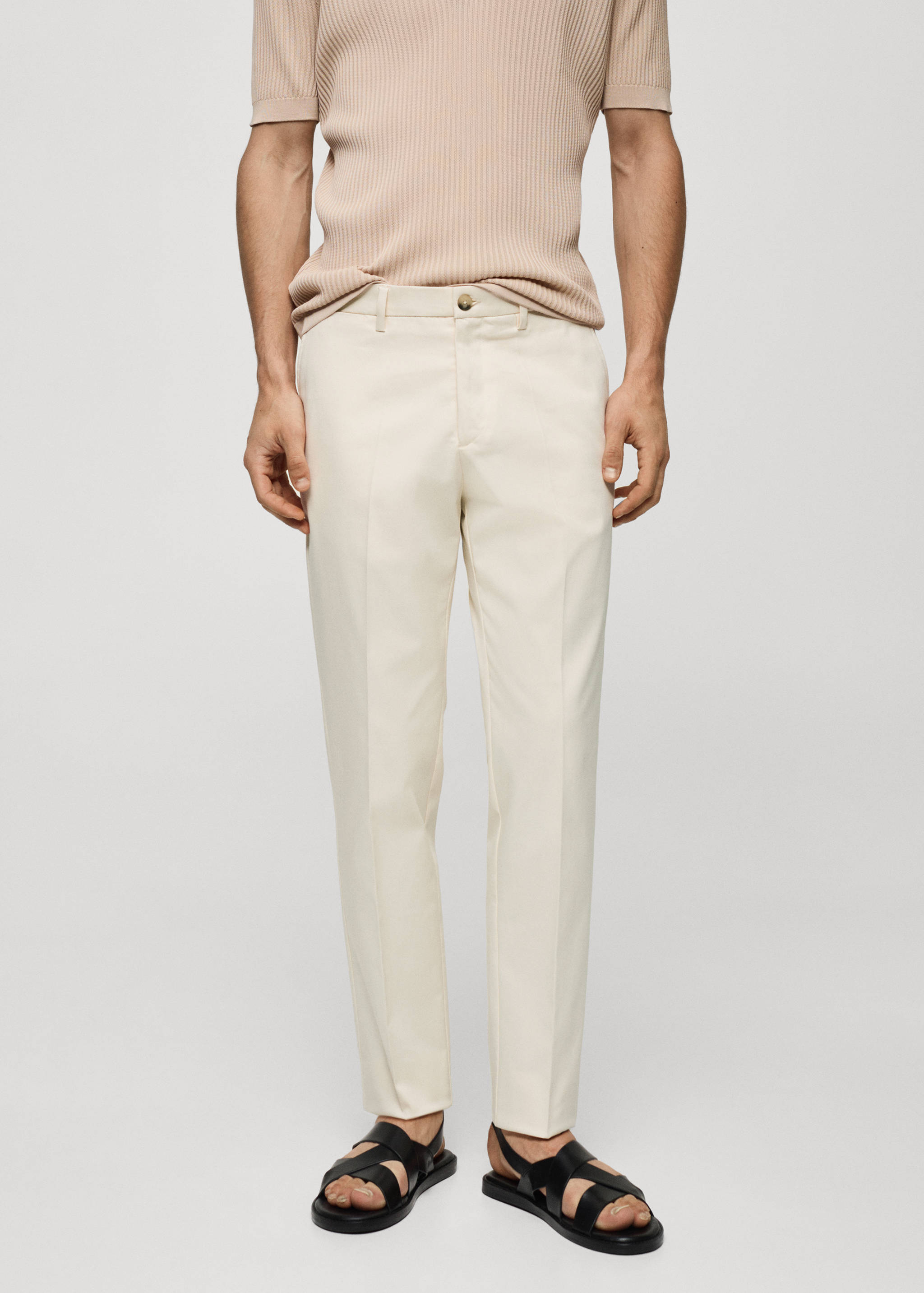 Slim fit chino pants - Medium plane