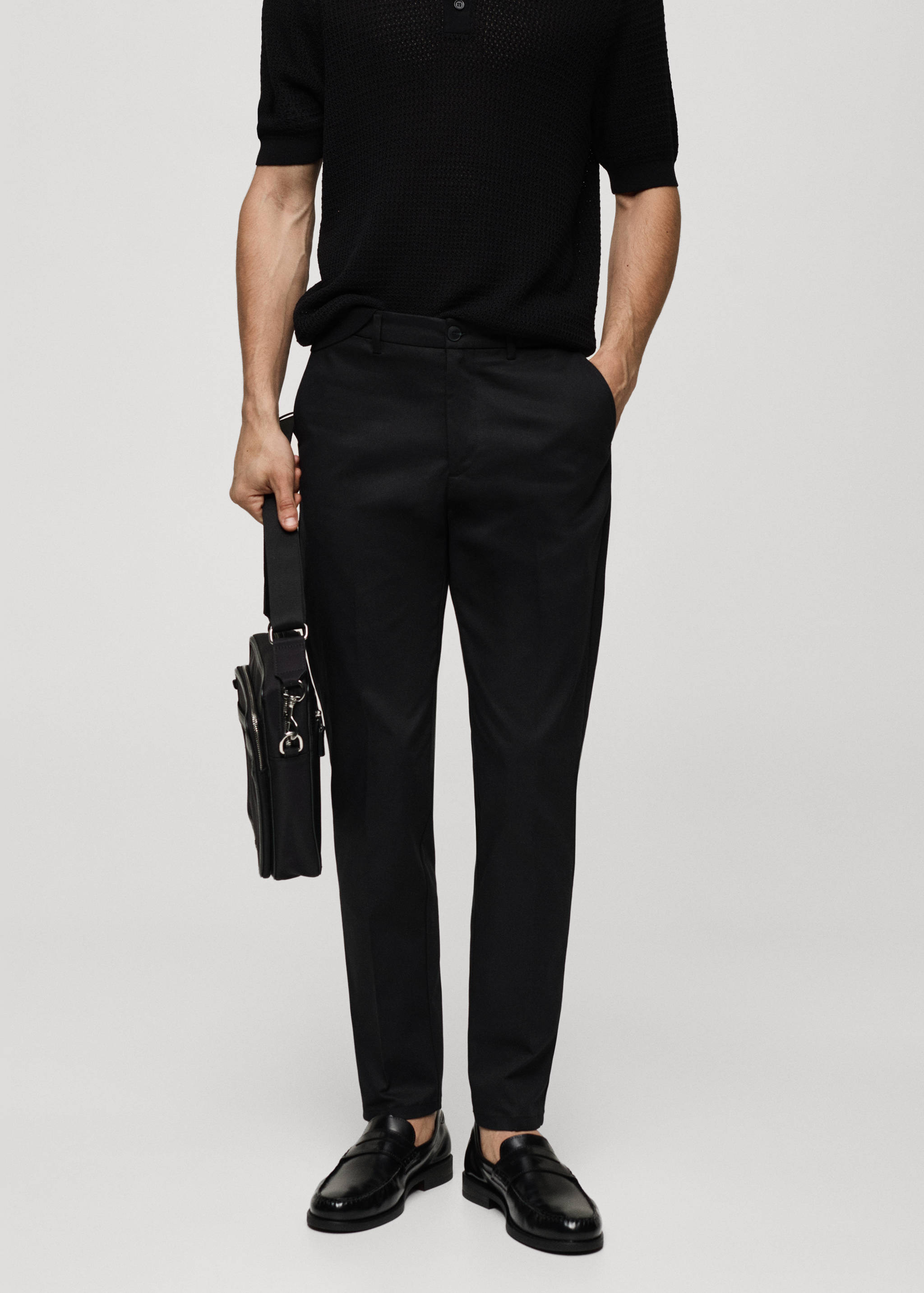 Spodnie chinos slim fit - Plan średni