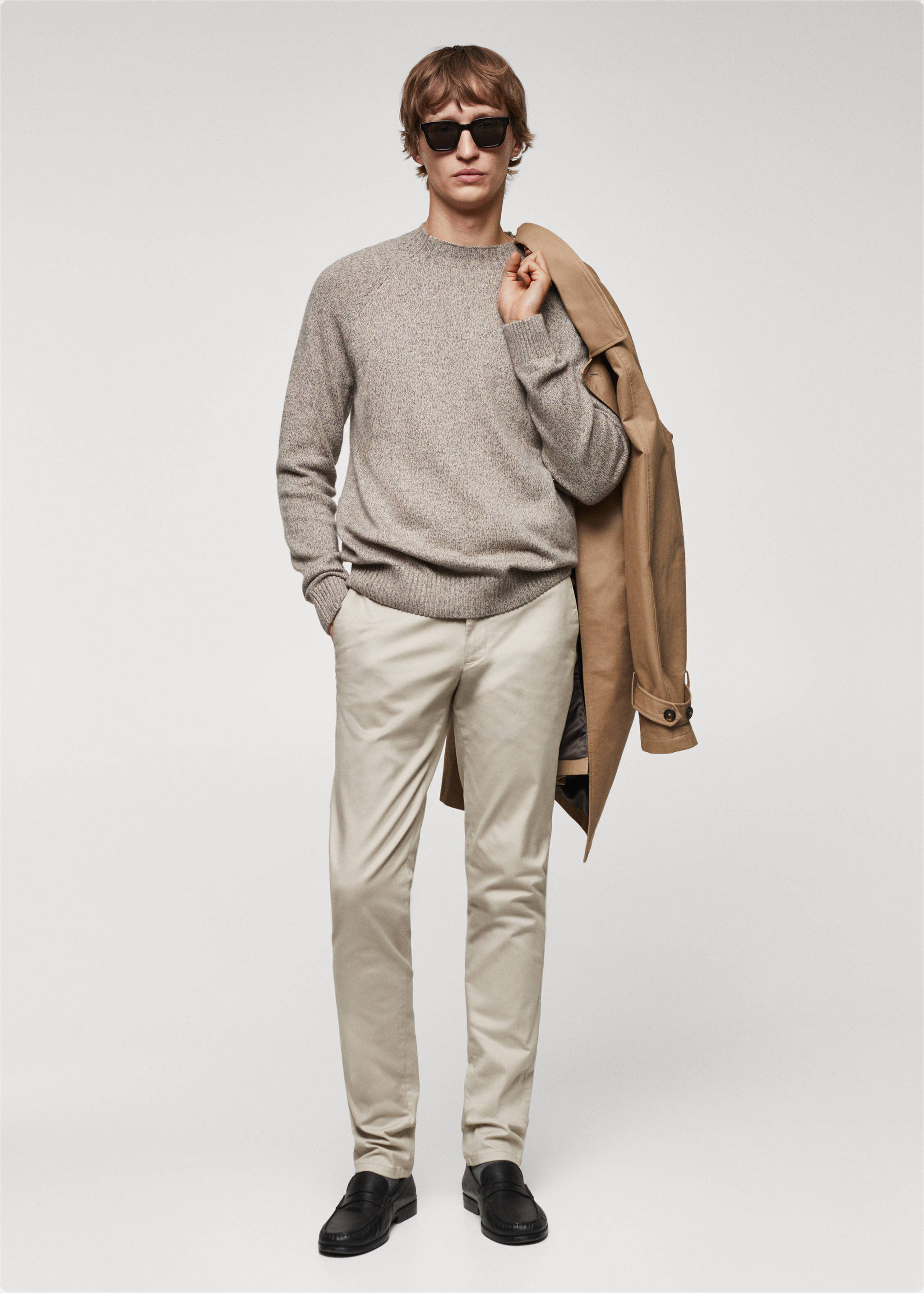 Pantalons xinesos slim fit sarja - Pla general