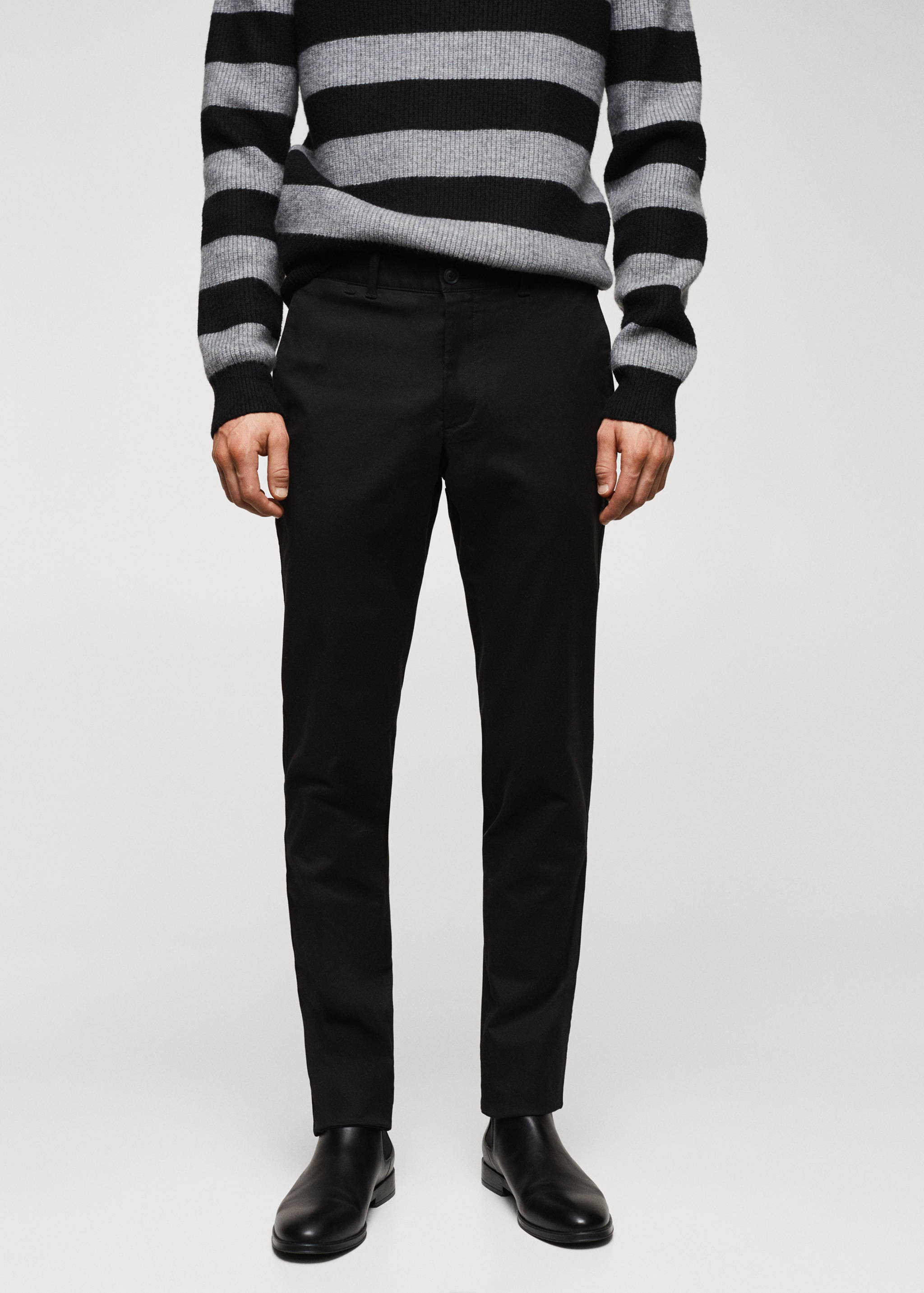 Pantalons xinesos slim fit sarja - Pla mig