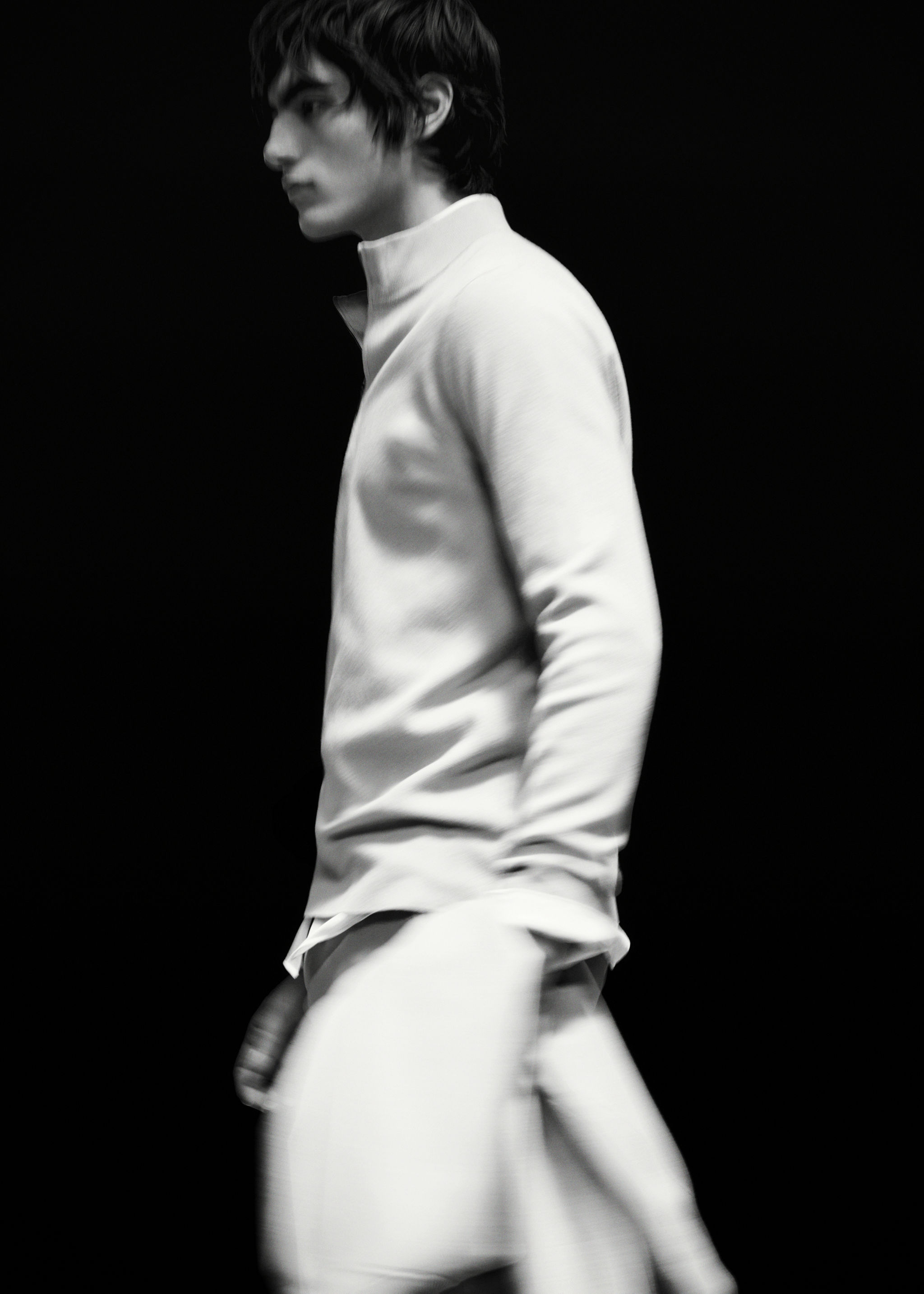 100% merino wool long-sleeved polo shirt - Details of the article 5