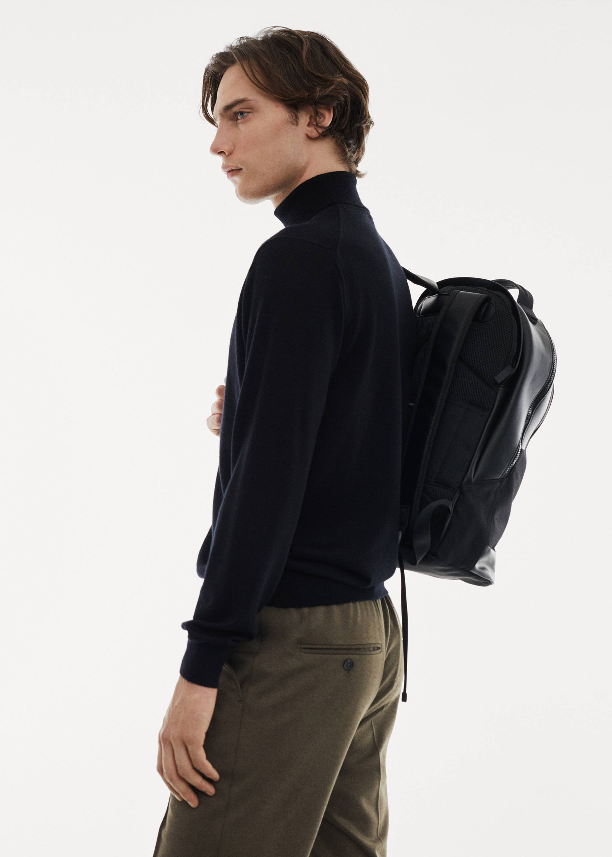 Pull-over 100 % laine mérinos col montant - Détail de l'article 2