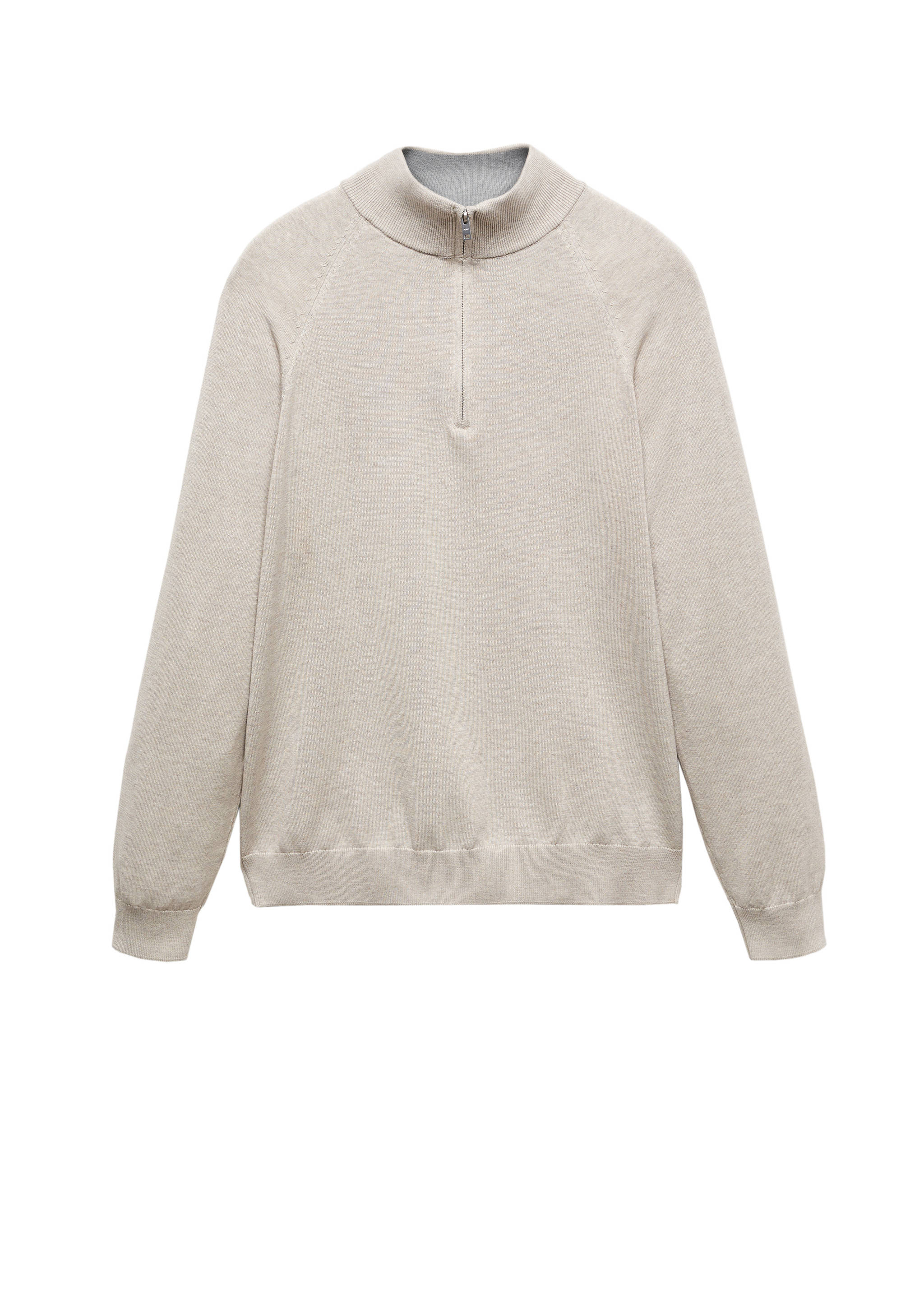 Cotton sweater with neck zip - Details of the article 9