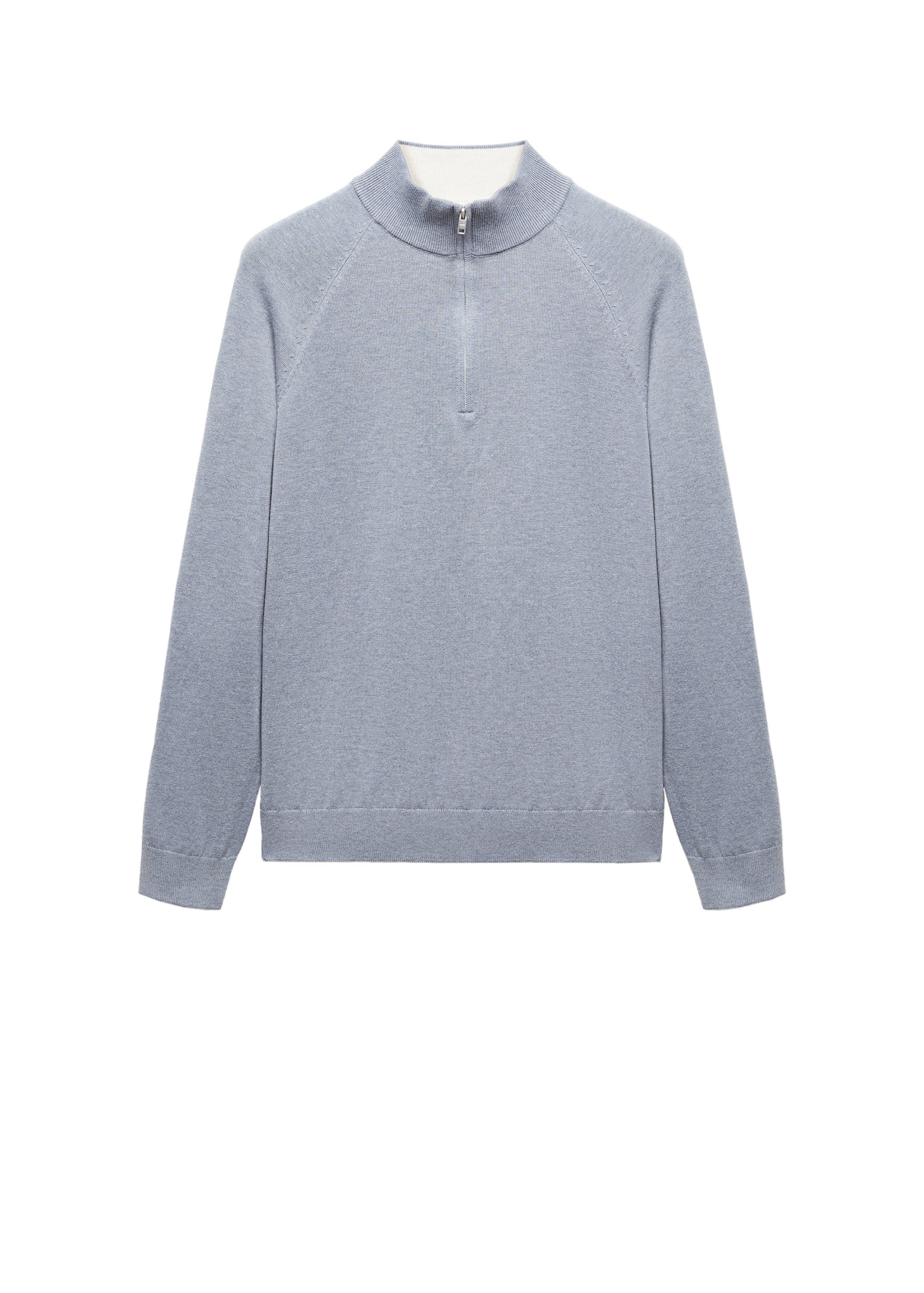 Cotton sweater with neck zip - Details of the article 9