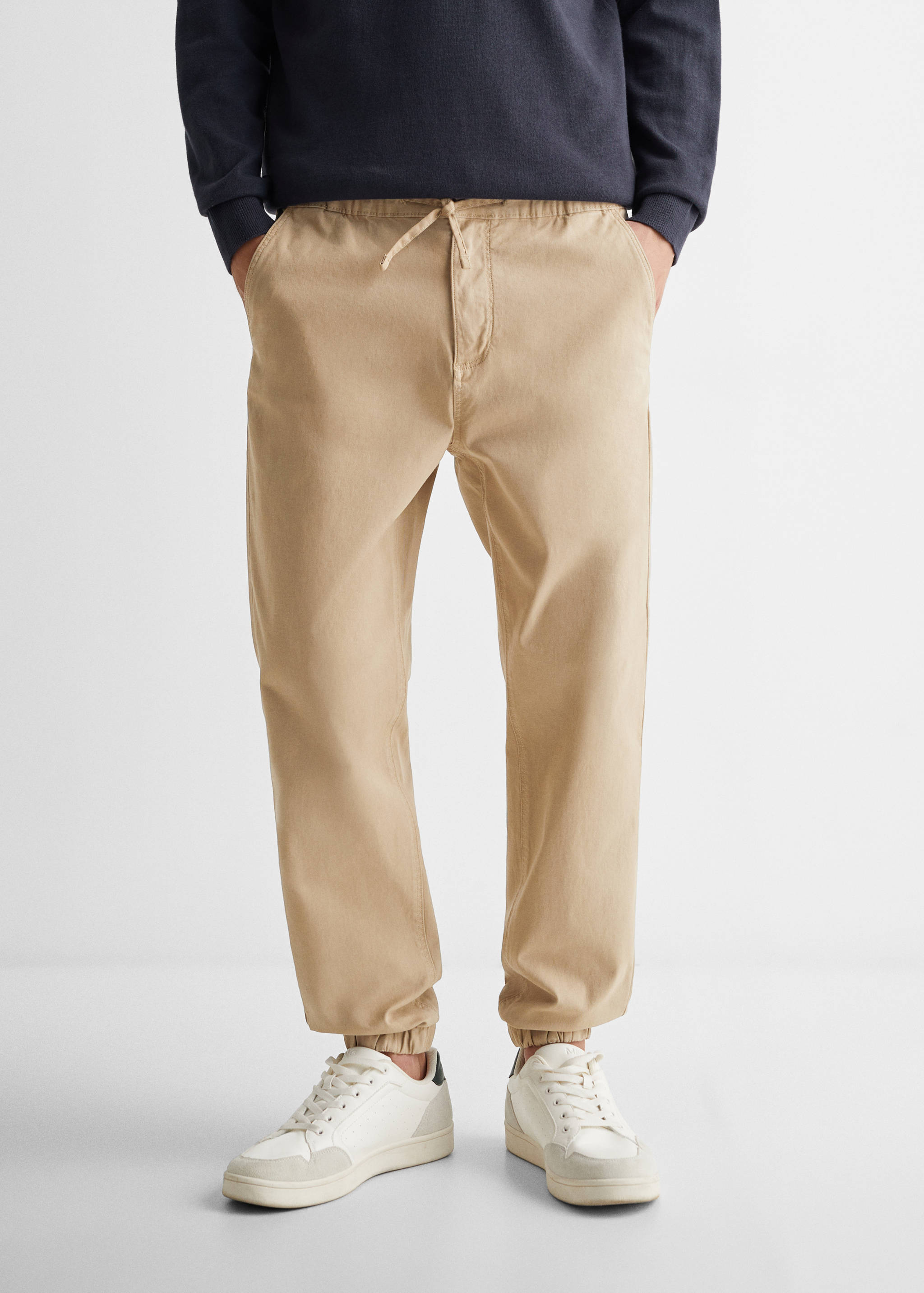 Cotton jogger-style trousers - Details of the article 6