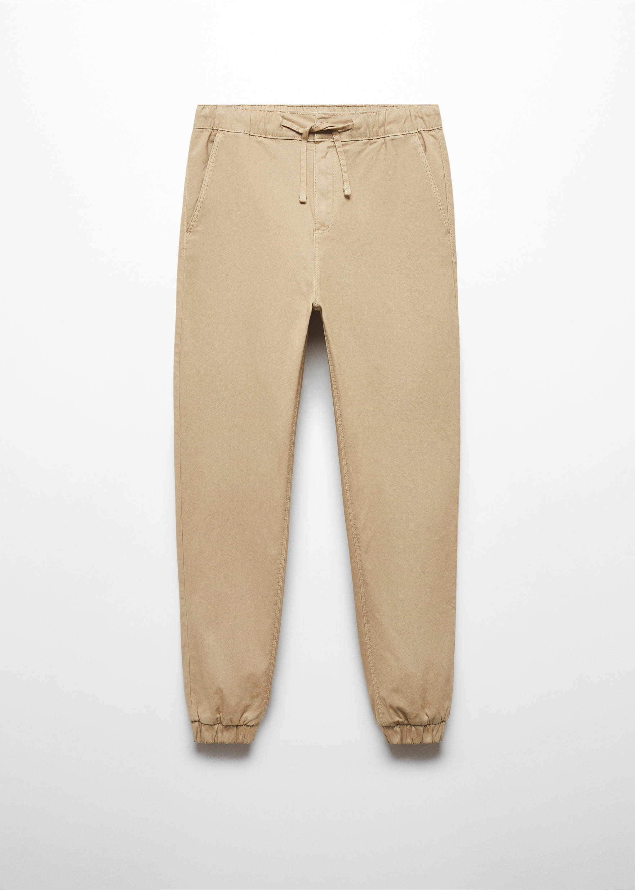 Cotton jogger-style trousers - Article without model, Beige. Ref: 67000666-00.