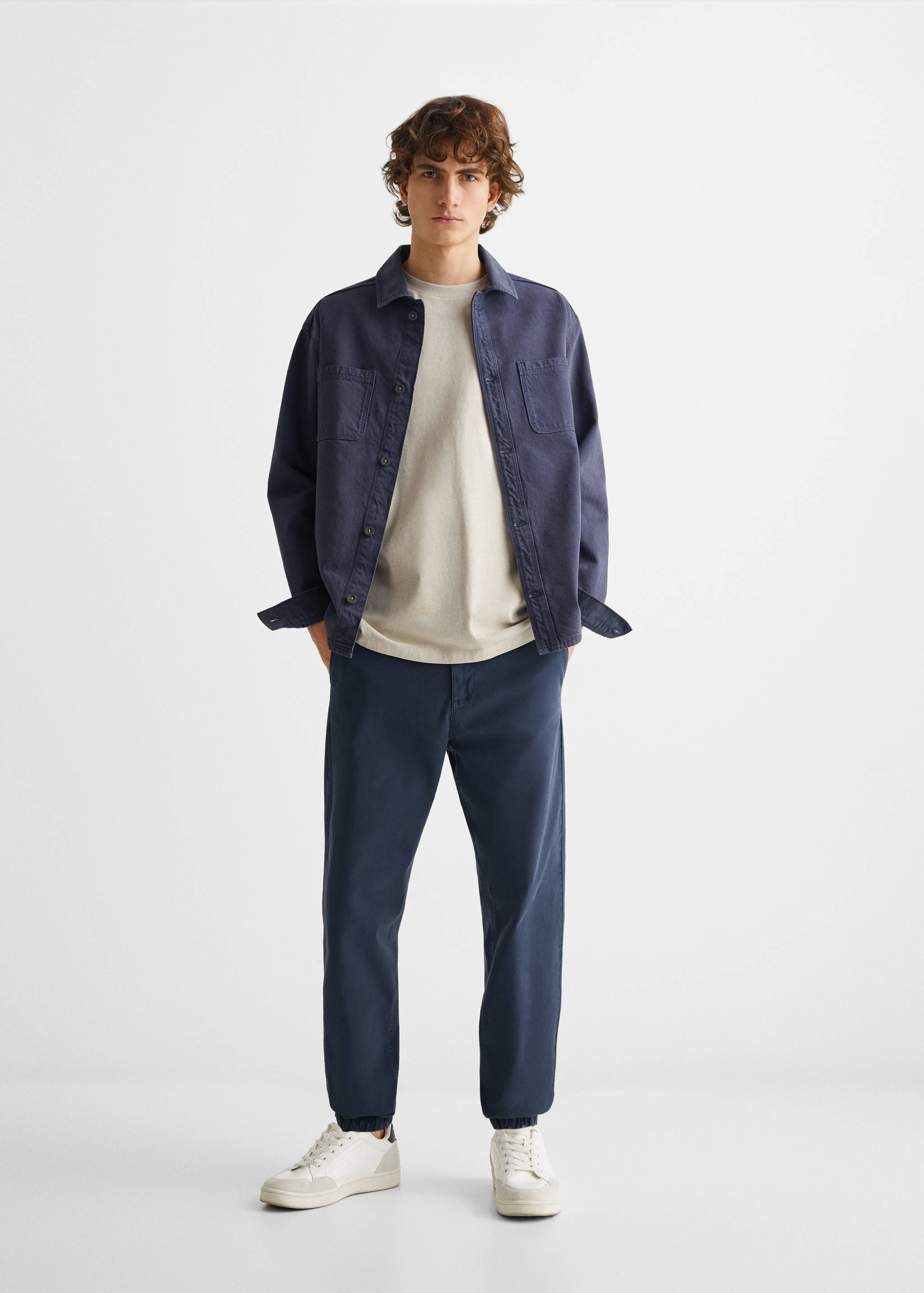 Cotton jogger-style trousers - General plane