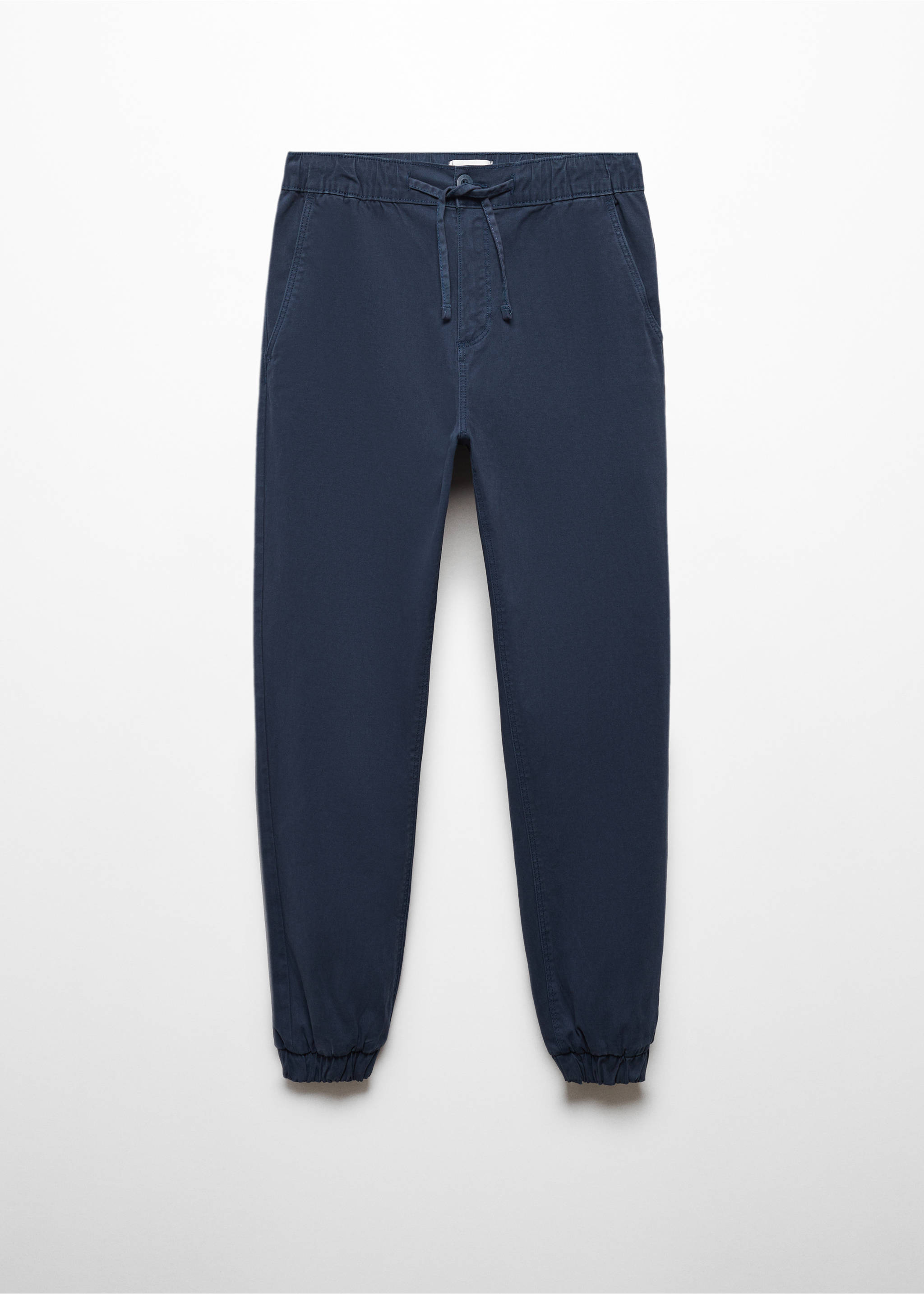 Cotton jogger-style trousers - Article without model, Navy. Ref: 67000666-00.