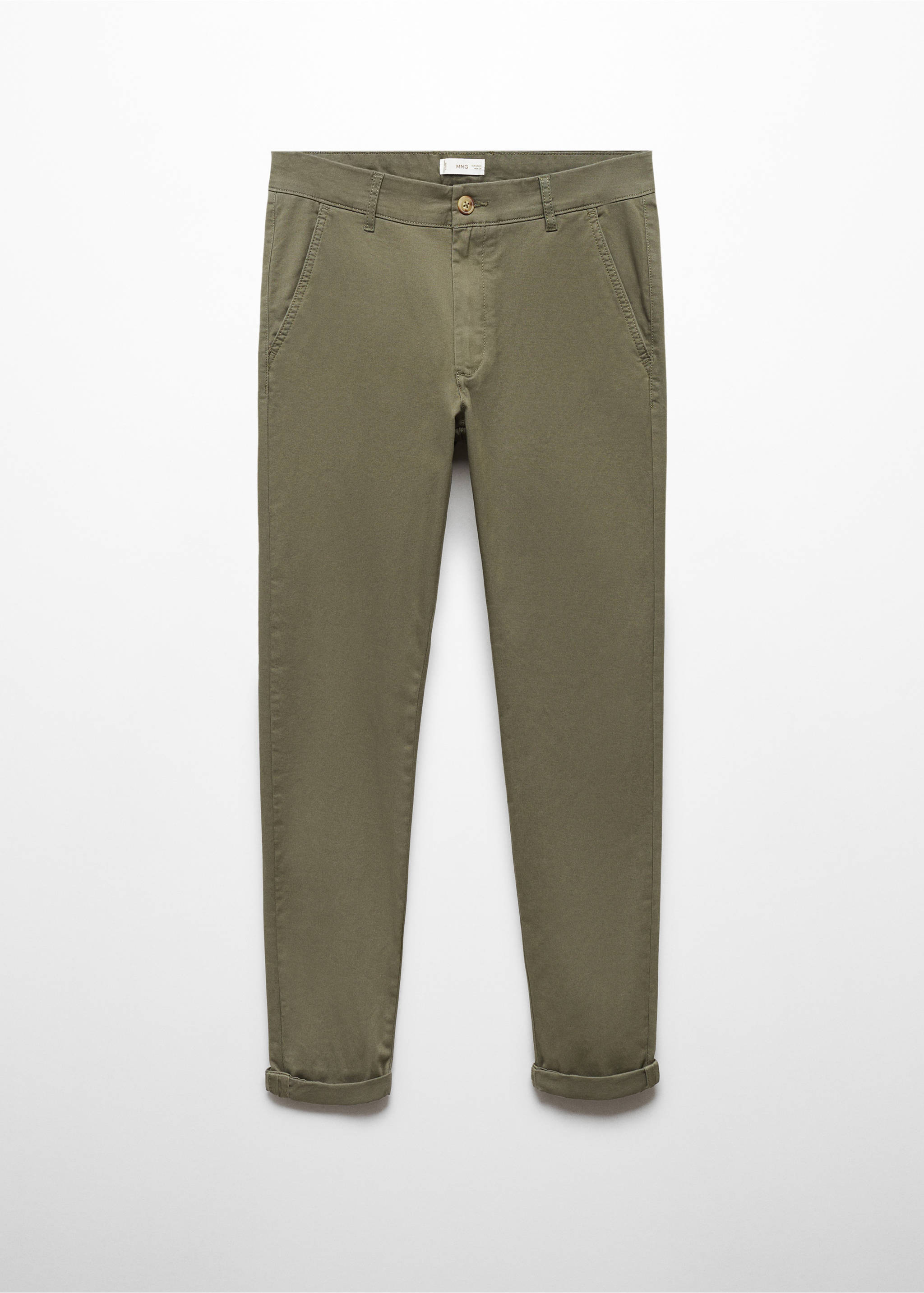 Cotton chinos - Article without model, Khaki. Ref: 67000667-00.