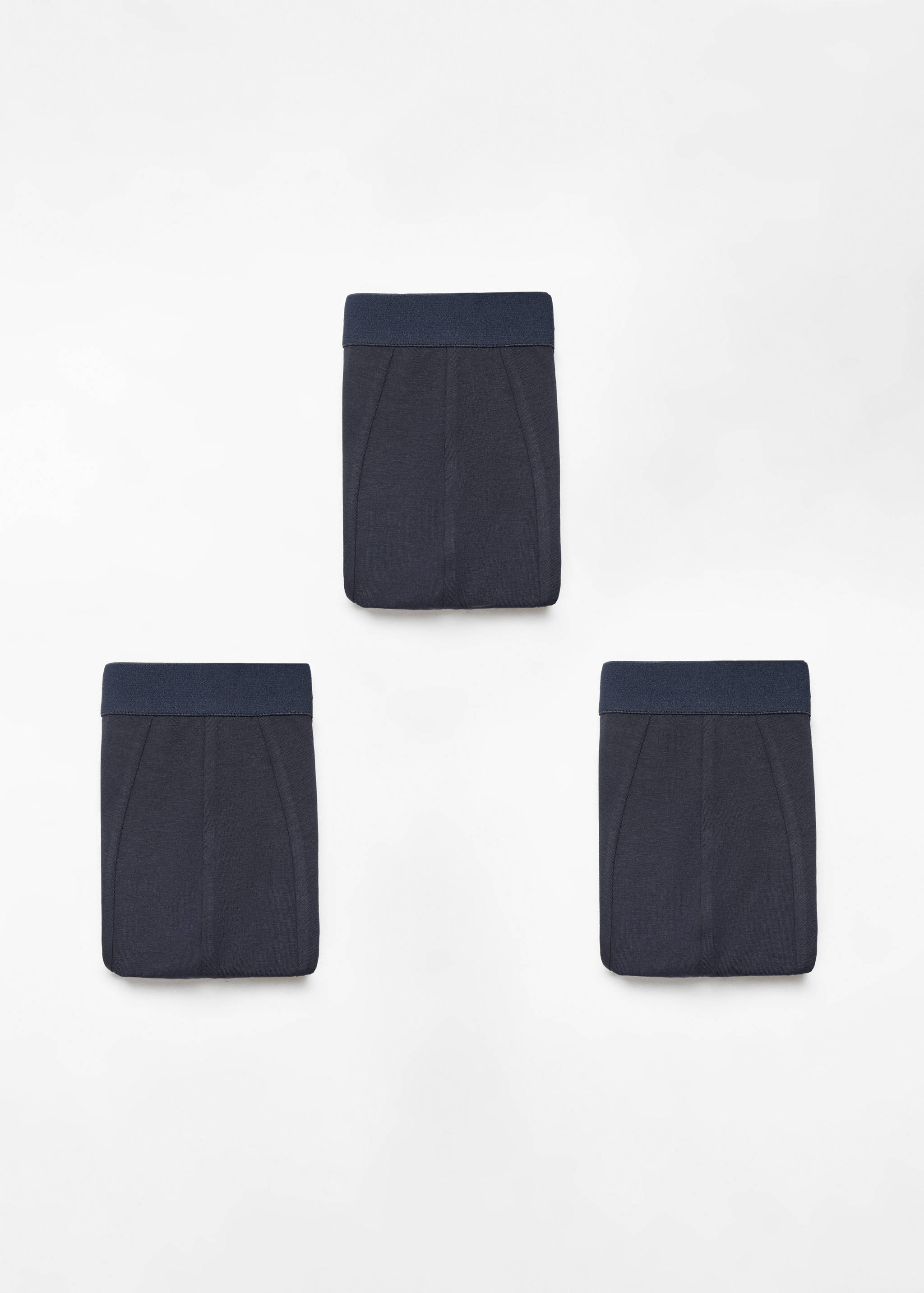 3-pack of blue cotton boxers - Article without model