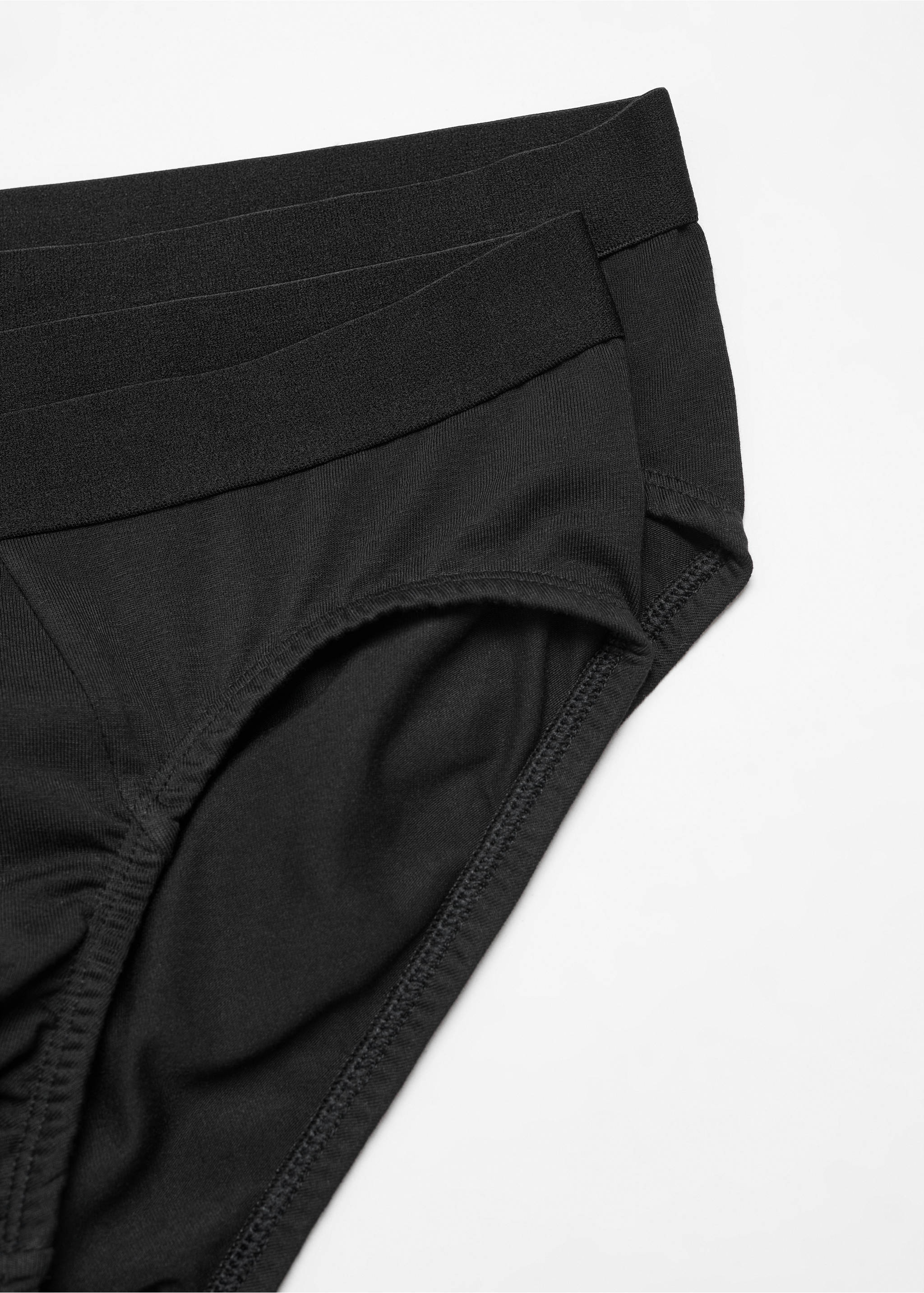 2 pack basic briefs - Details of the article 8, Black. Ref: 67000673-00.