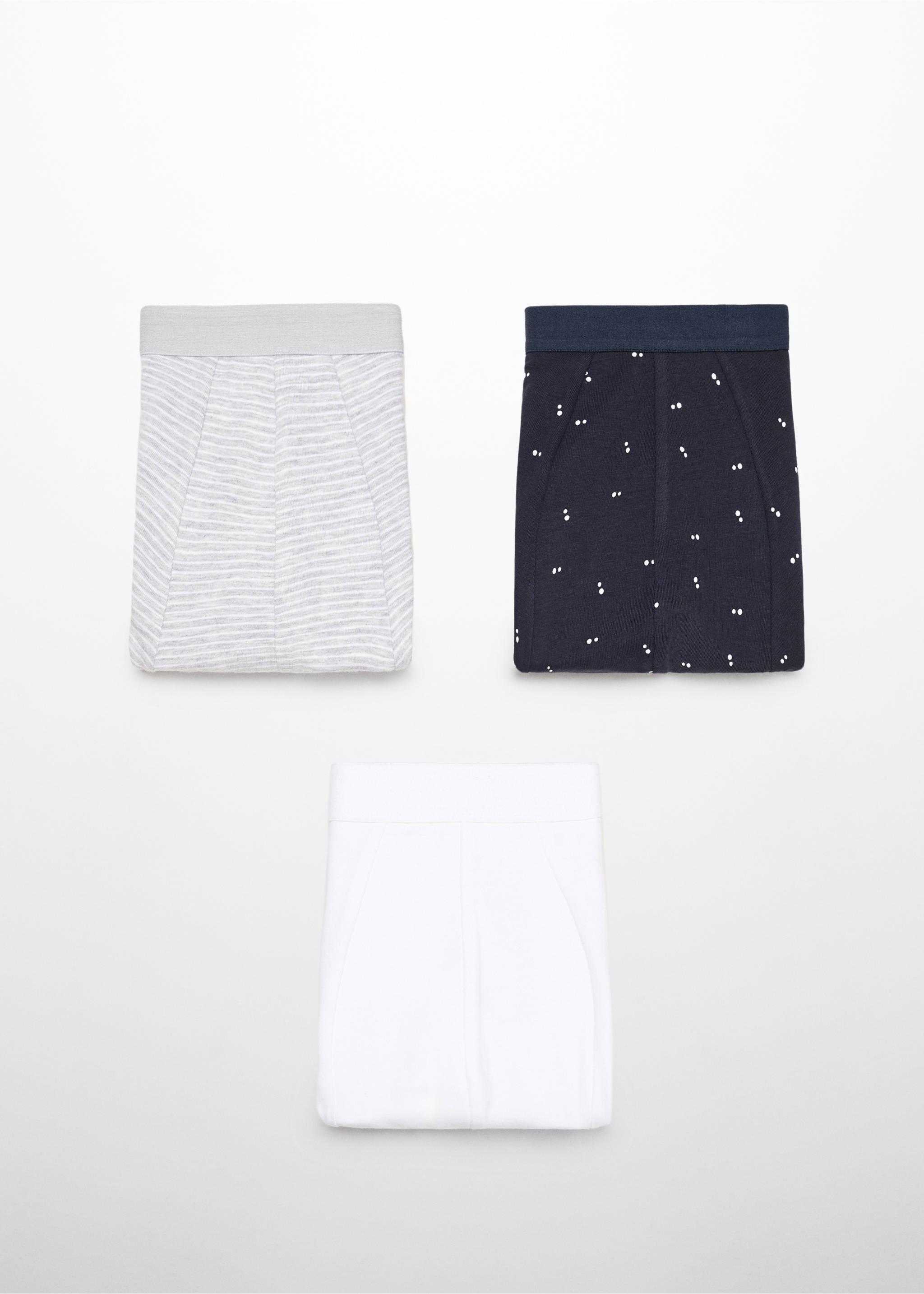 3-pack cotton boxers - Article without model, Dark Navy. Ref: 67000674-00.