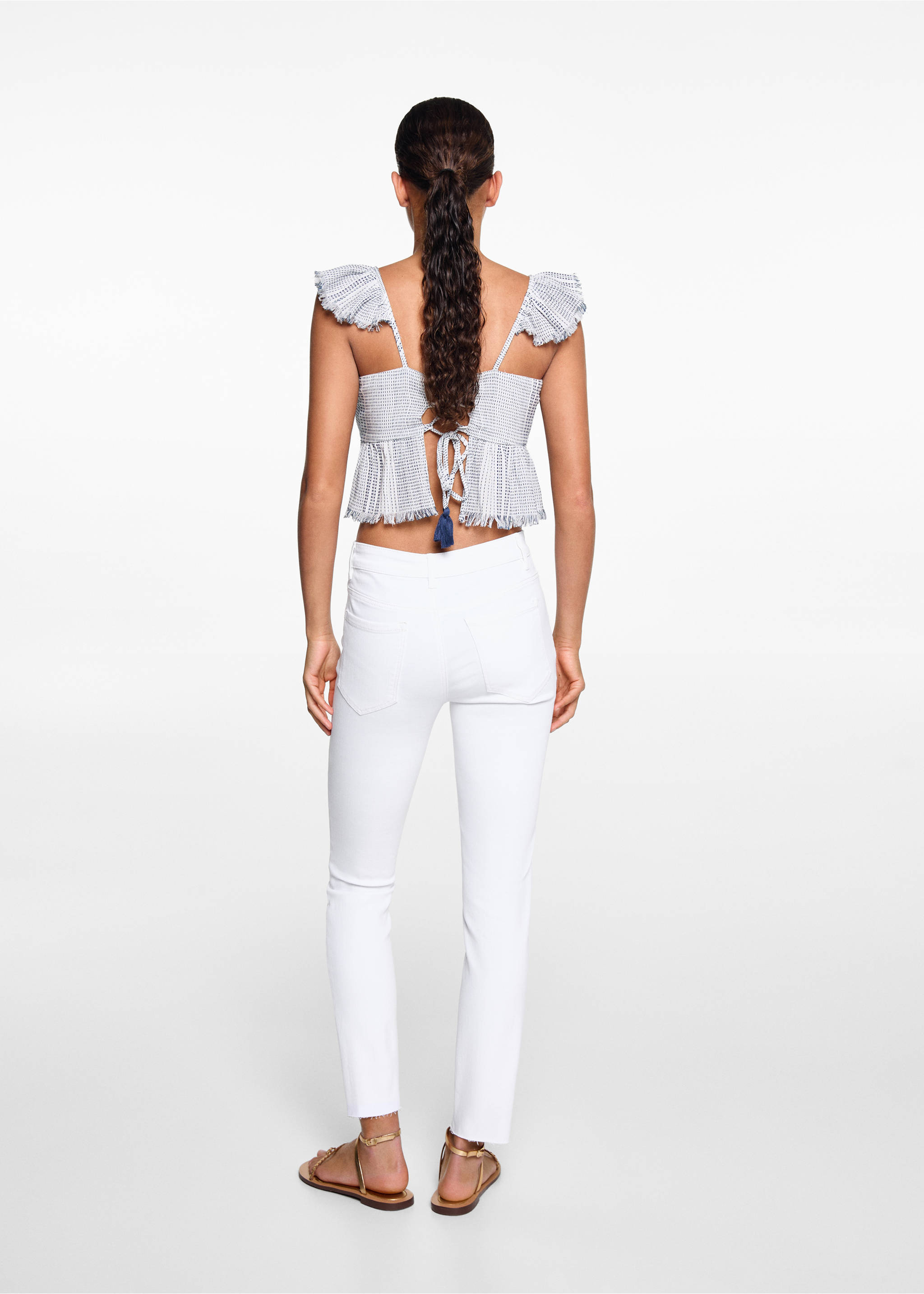 Skinny jeans - Reverse of the article, White. Ref: 67000678-00.