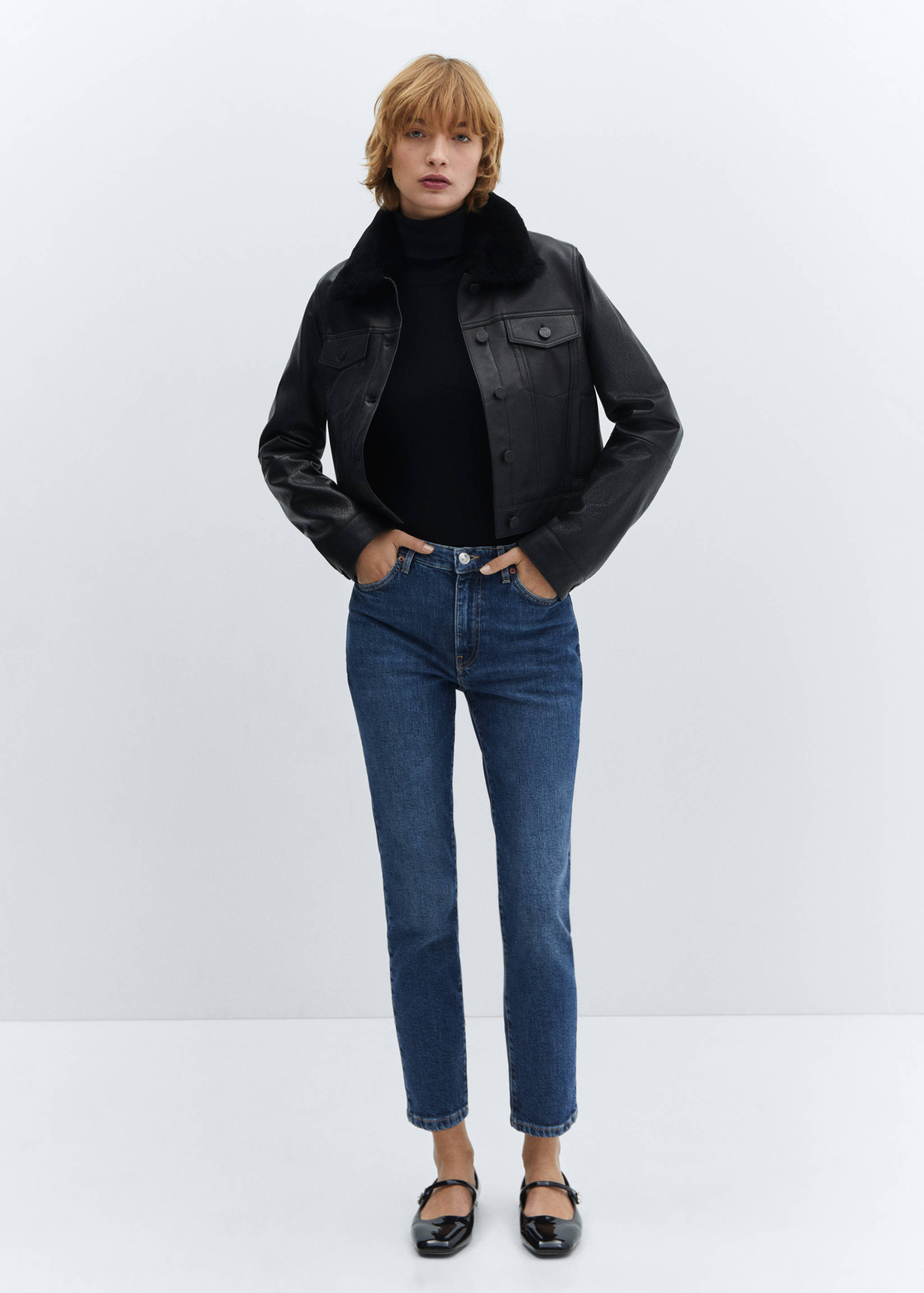 Claudia slim-fit cropped jeans - General plane