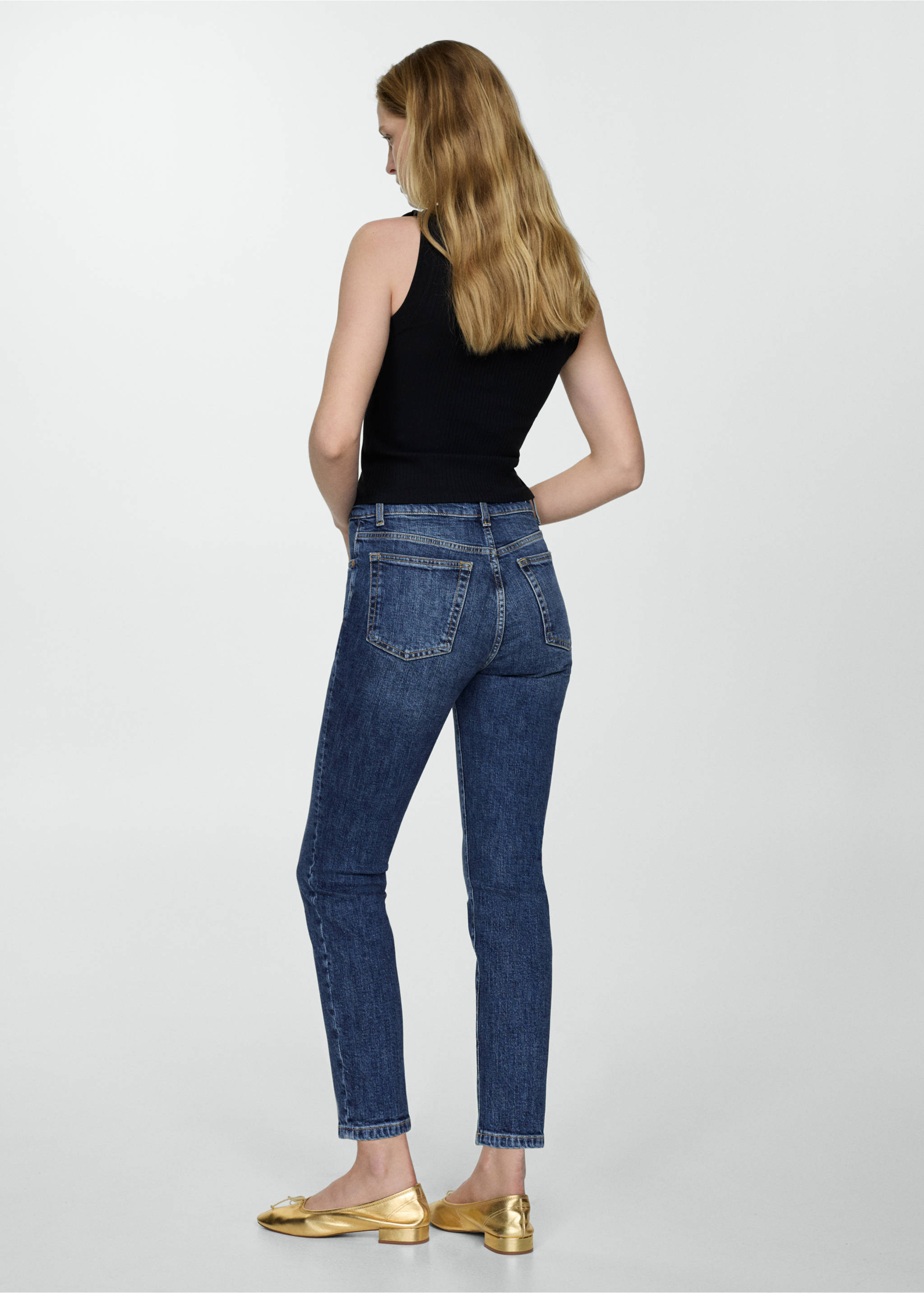 Claudia slim-fit cropped jeans - Reverse of the article, Dark Blue. Ref: 67000680-00.