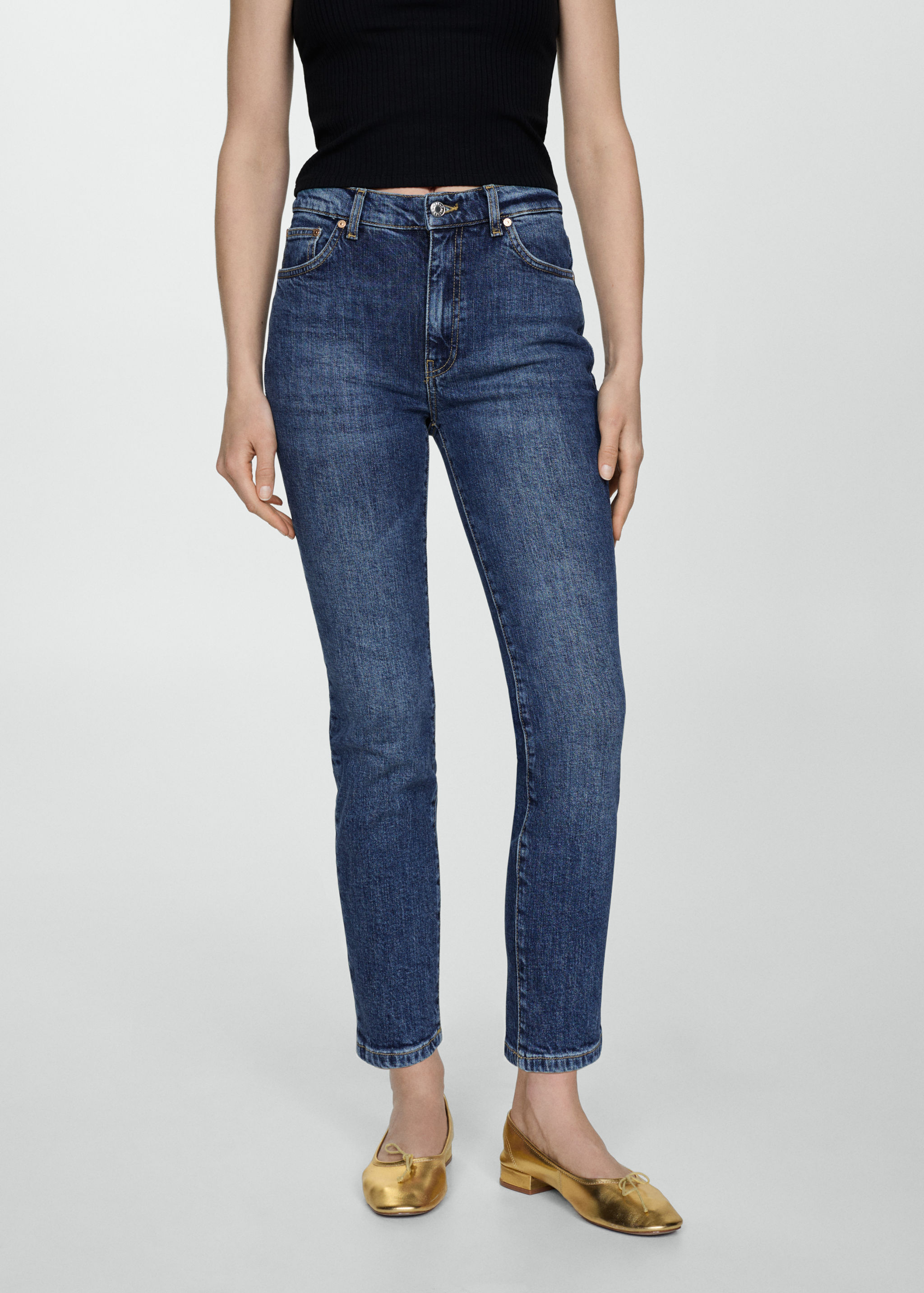 Slim-Jeans in Cropped-Länge Claudia - Mittlere Ansicht