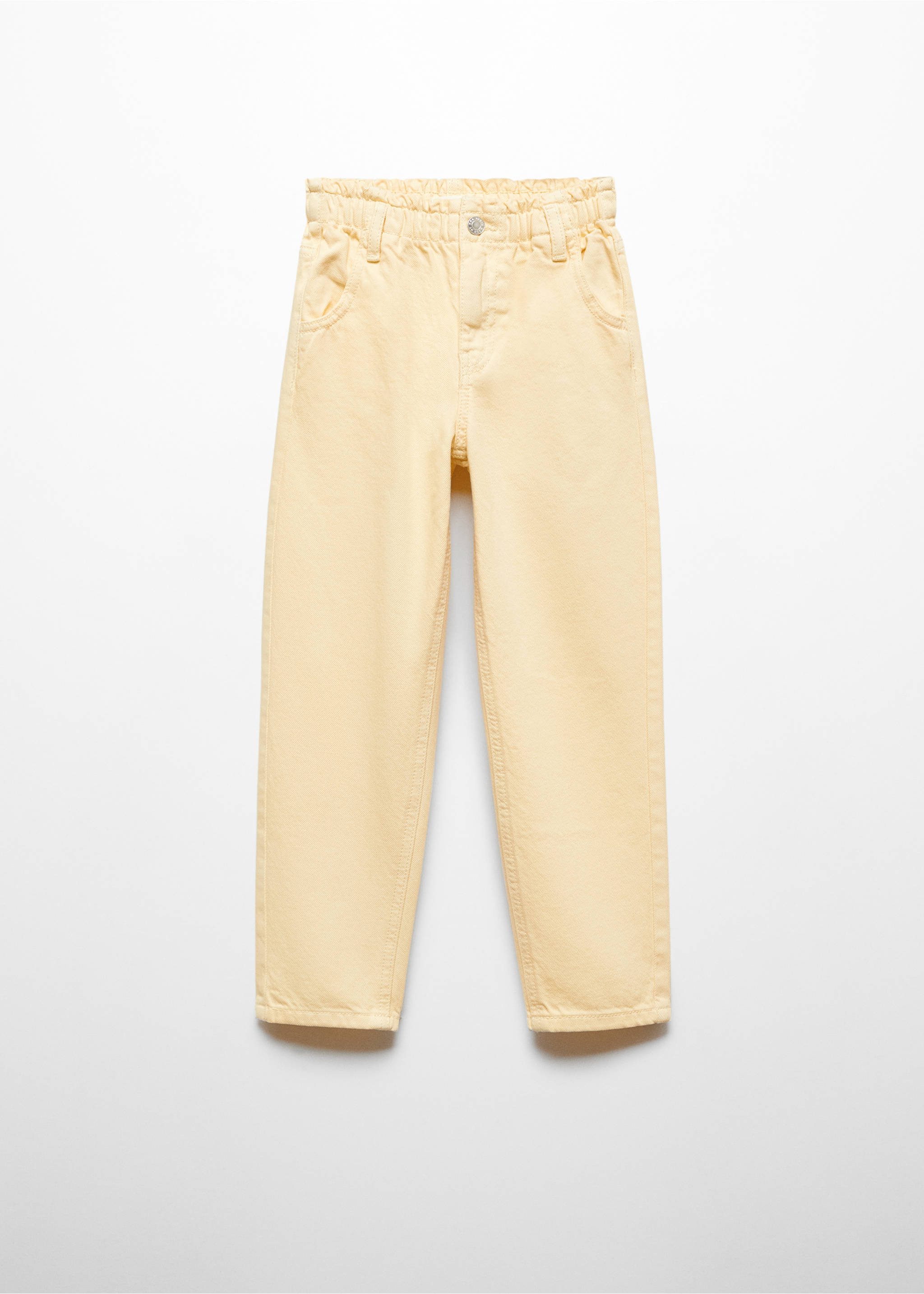 Džíny paperbag - Zboží bez modelu, Pastelově žlutá. Ref: 67000684-00.