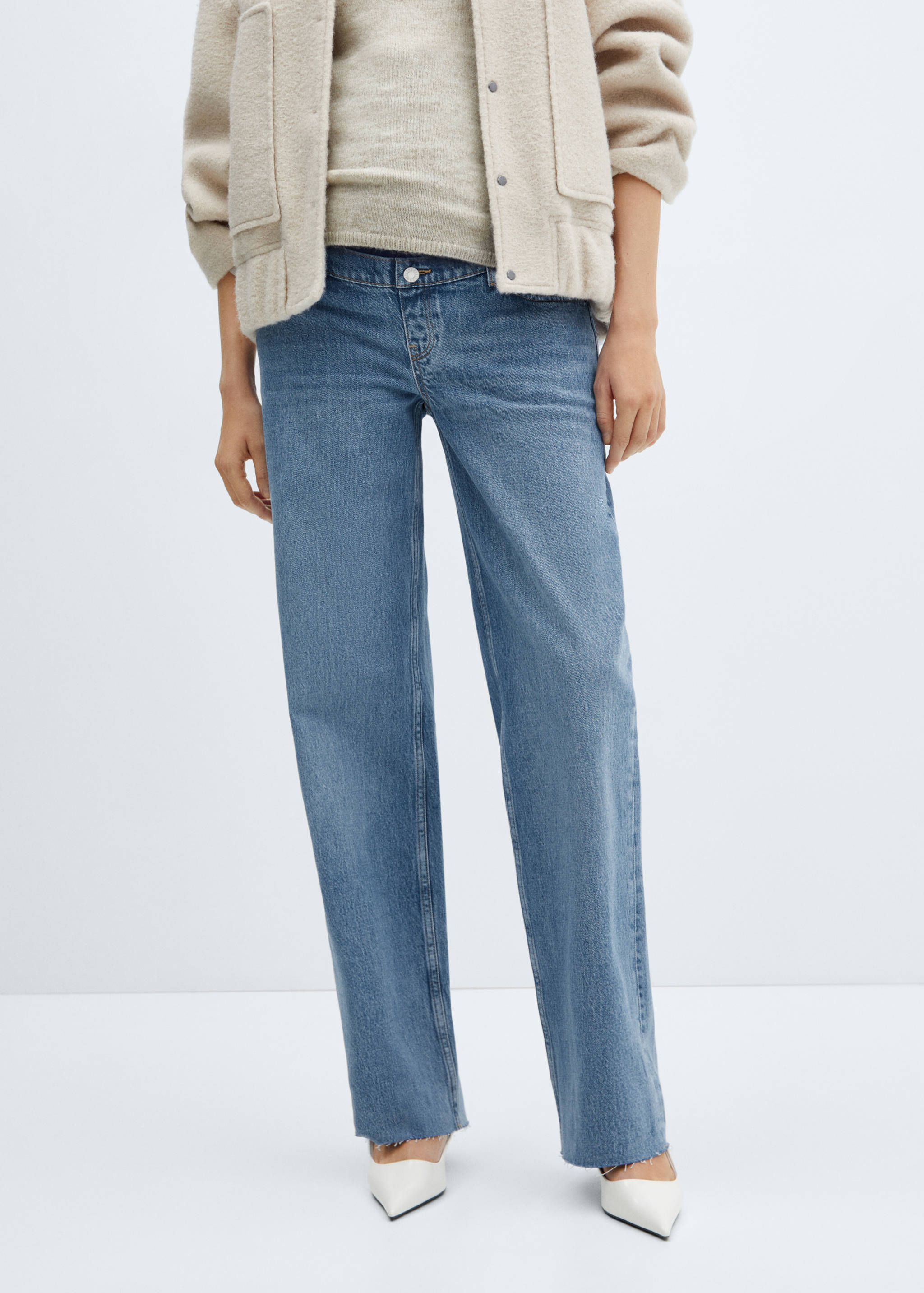 Maternity wide leg jeans - Medium plane