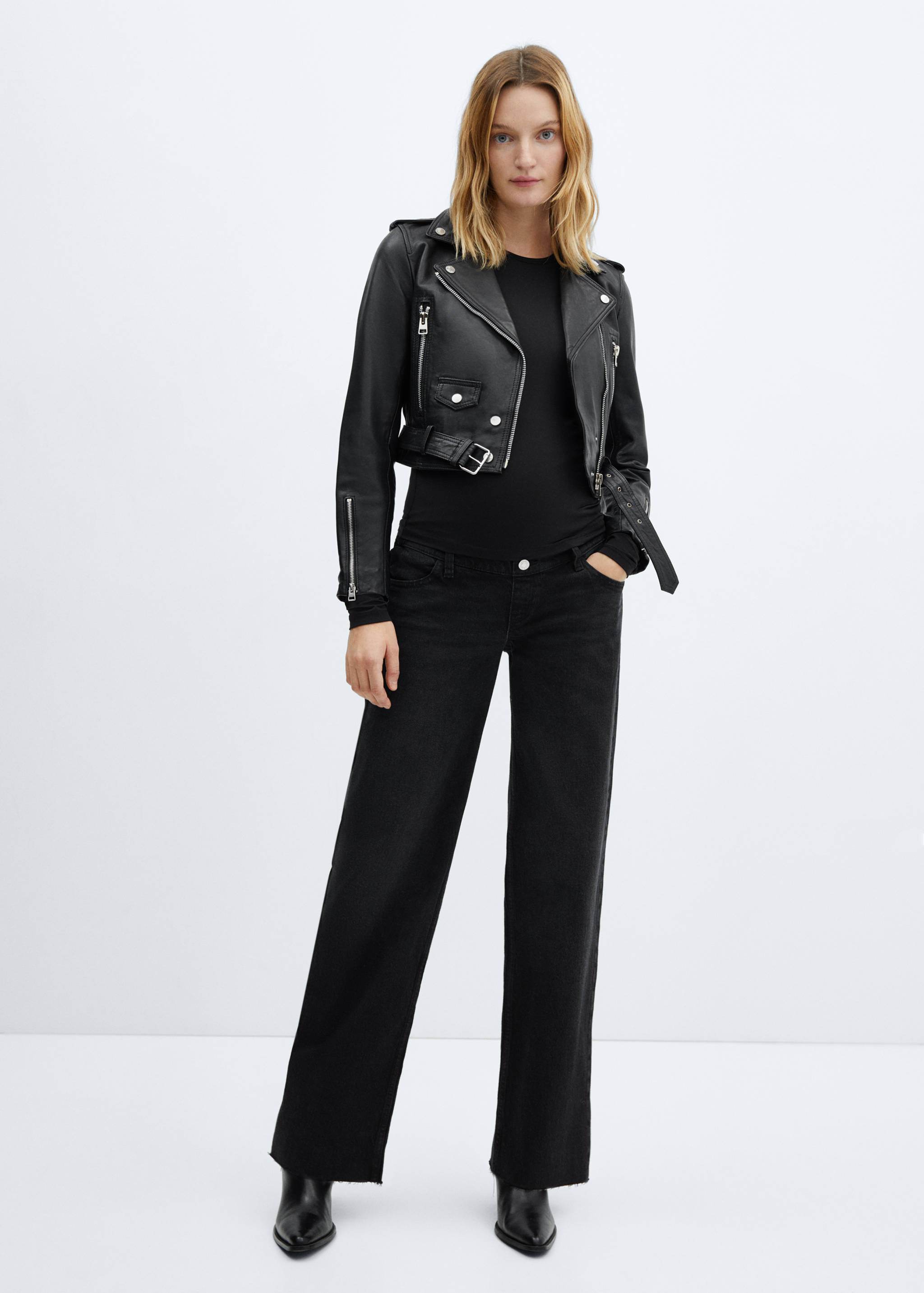 Maternity wide leg jeans - General plane