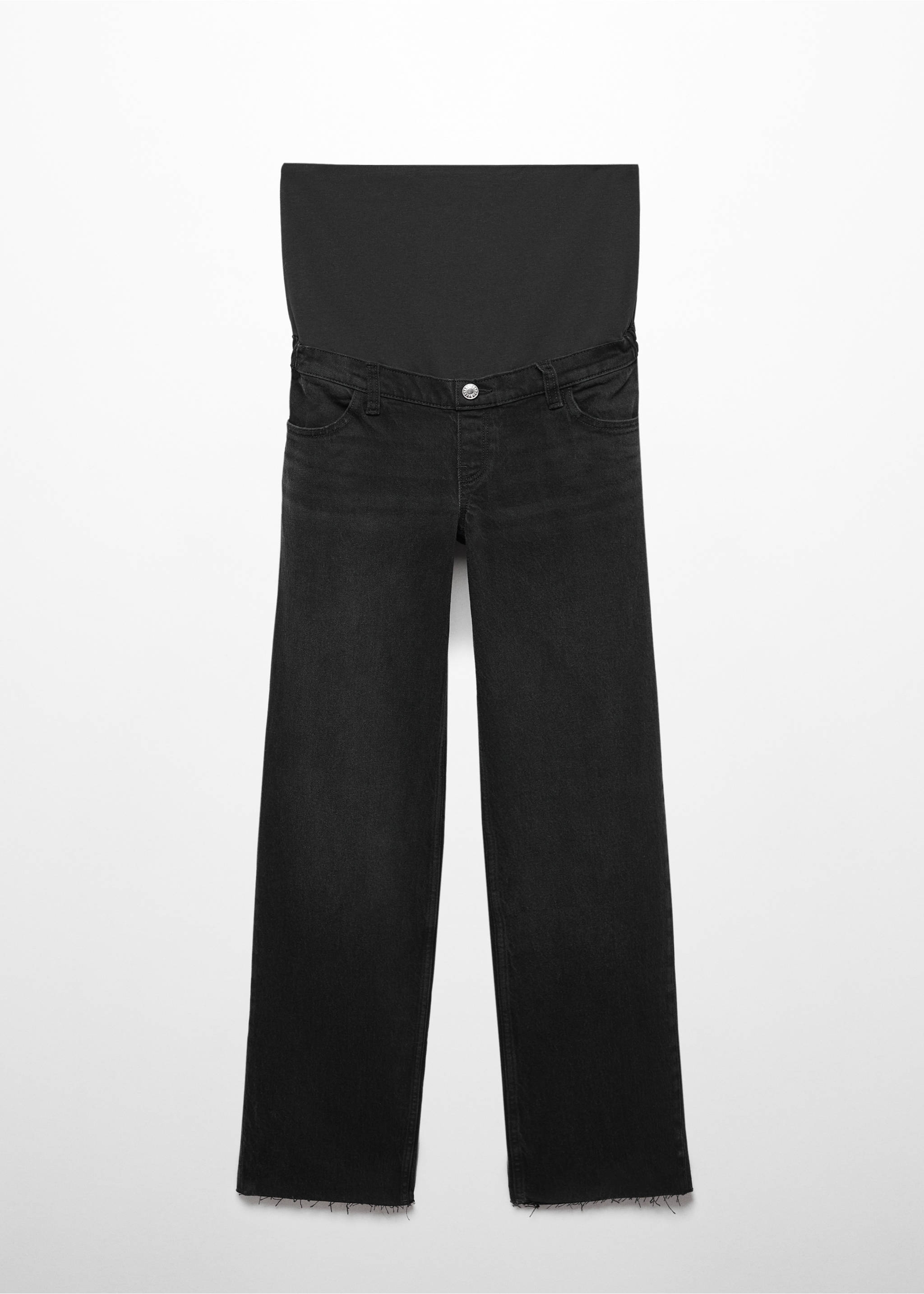 Maternity wide leg jeans - Article without model, Black denim. Ref: 67000686-00.