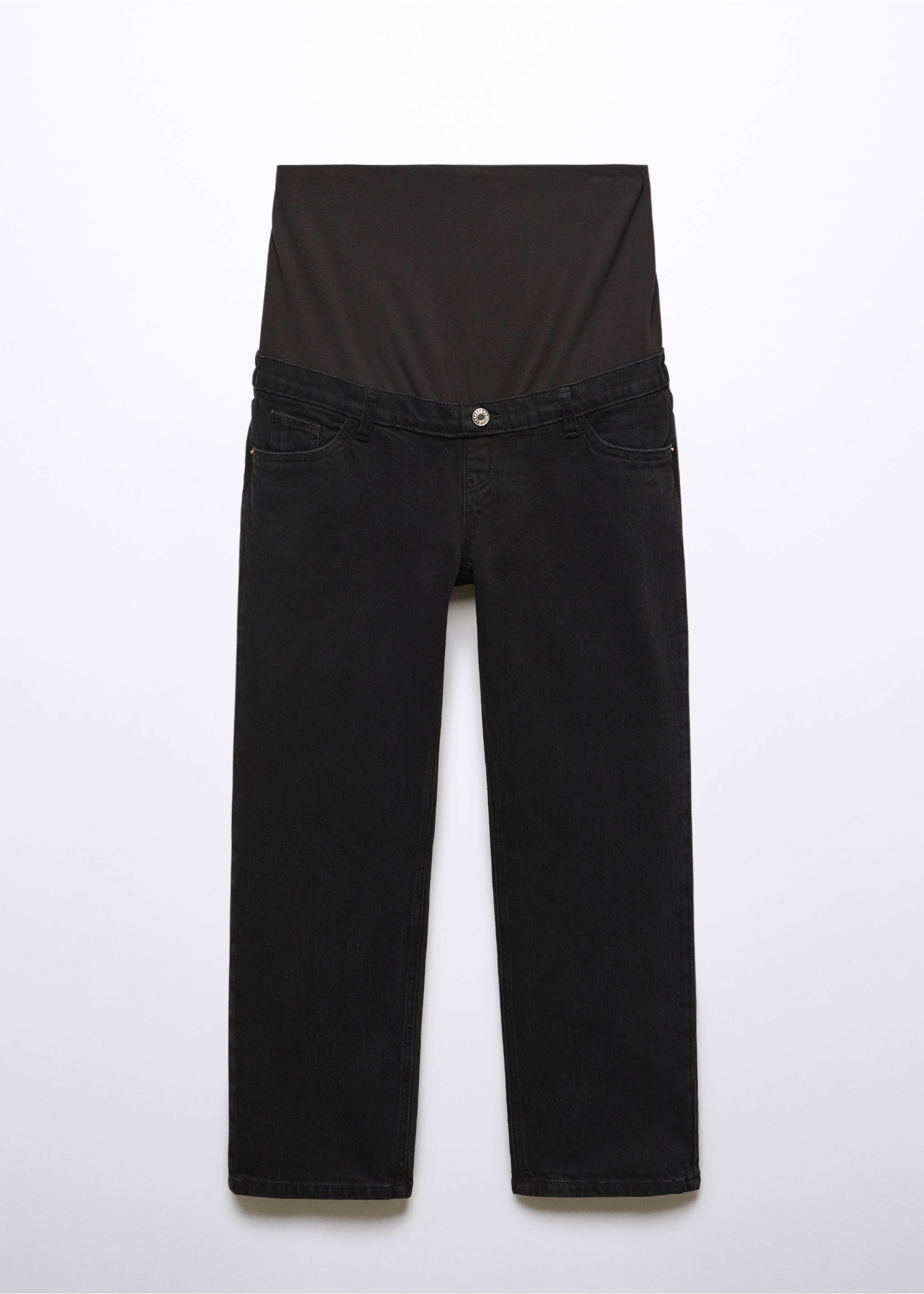 Maternity Straight Jeans - Article without model, Black denim. Ref: 67000689-00.