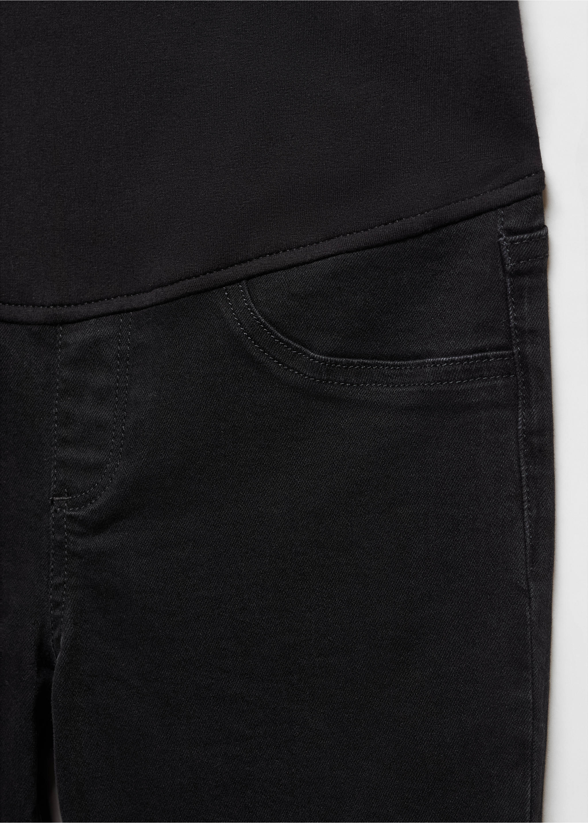 Maternity flared jeans - Details of the article 8, Black denim. Ref: 67000690-00.