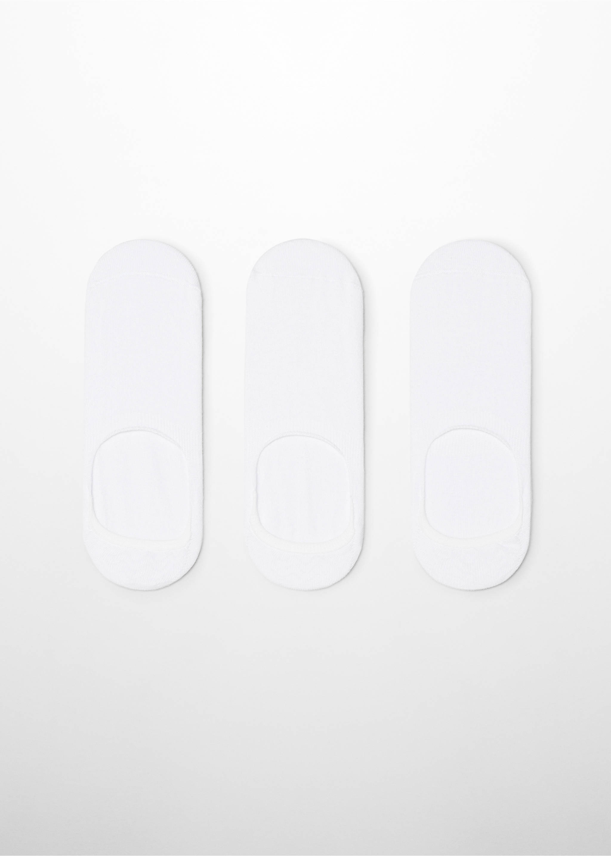 3-pack of invisible socks - Article without model, White. Ref: 67000694-00.