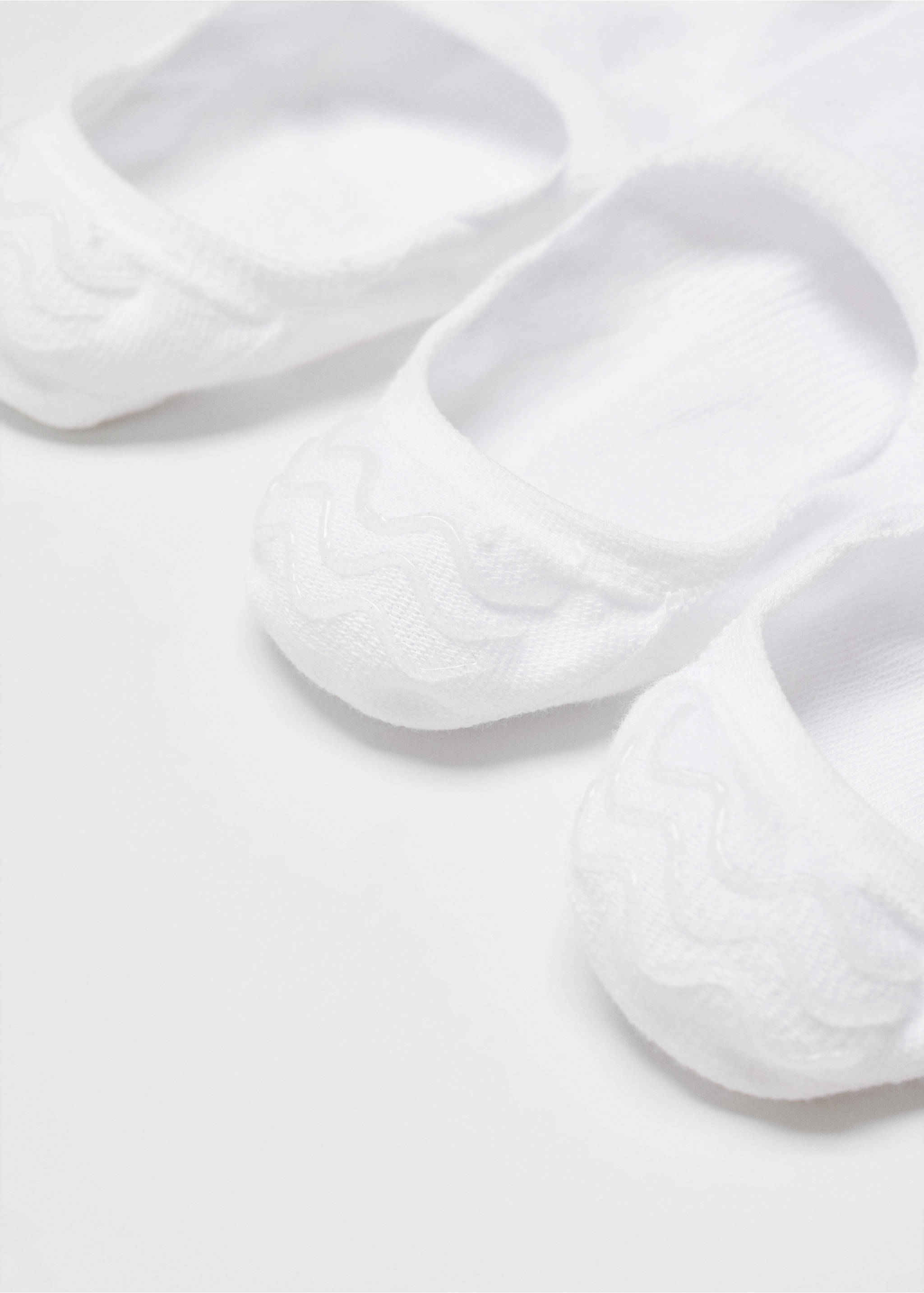 3-pack of invisible socks - Details of the article 8, White. Ref: 67000694-00.
