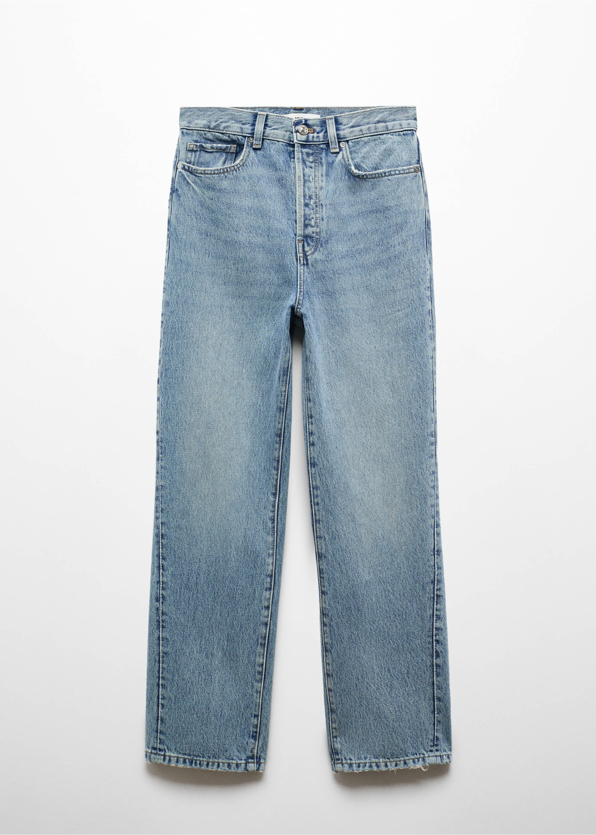 Straight jeans with forward seams - Article without model, Medium Blue. Ref: 67001012-00.