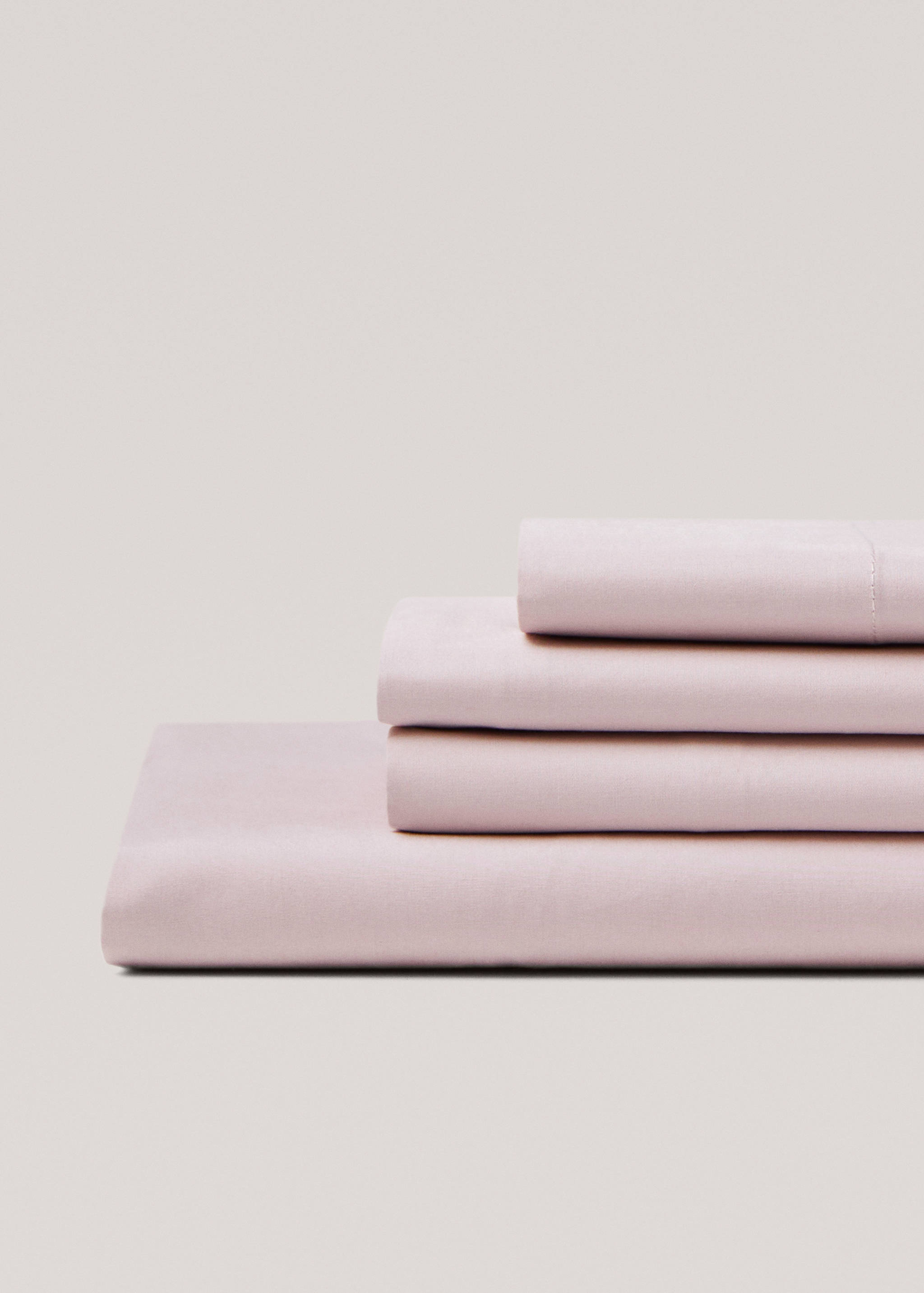 Percale cotton fitted sheet 300 threads for king bed - Details of the article 3