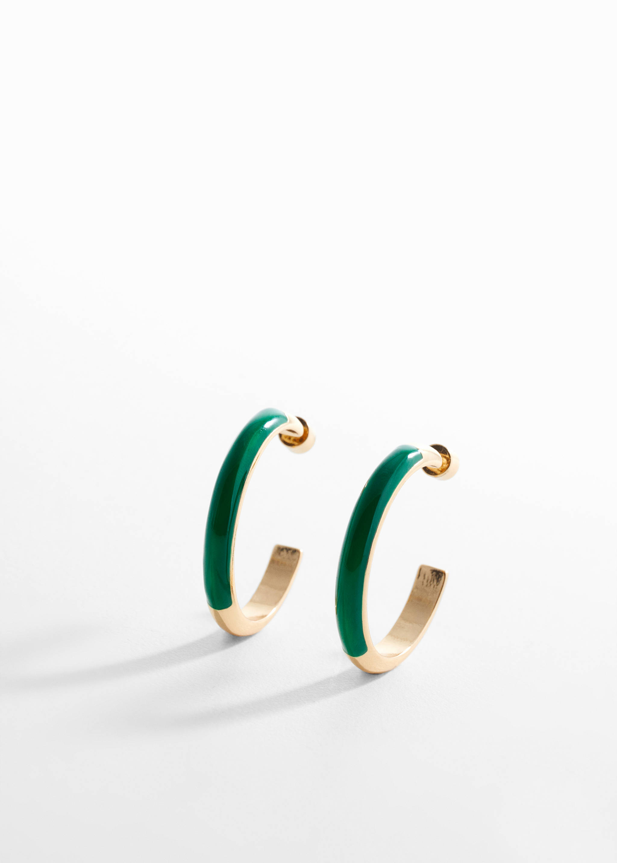 Two-tone hoop earrings - Details of the article 1