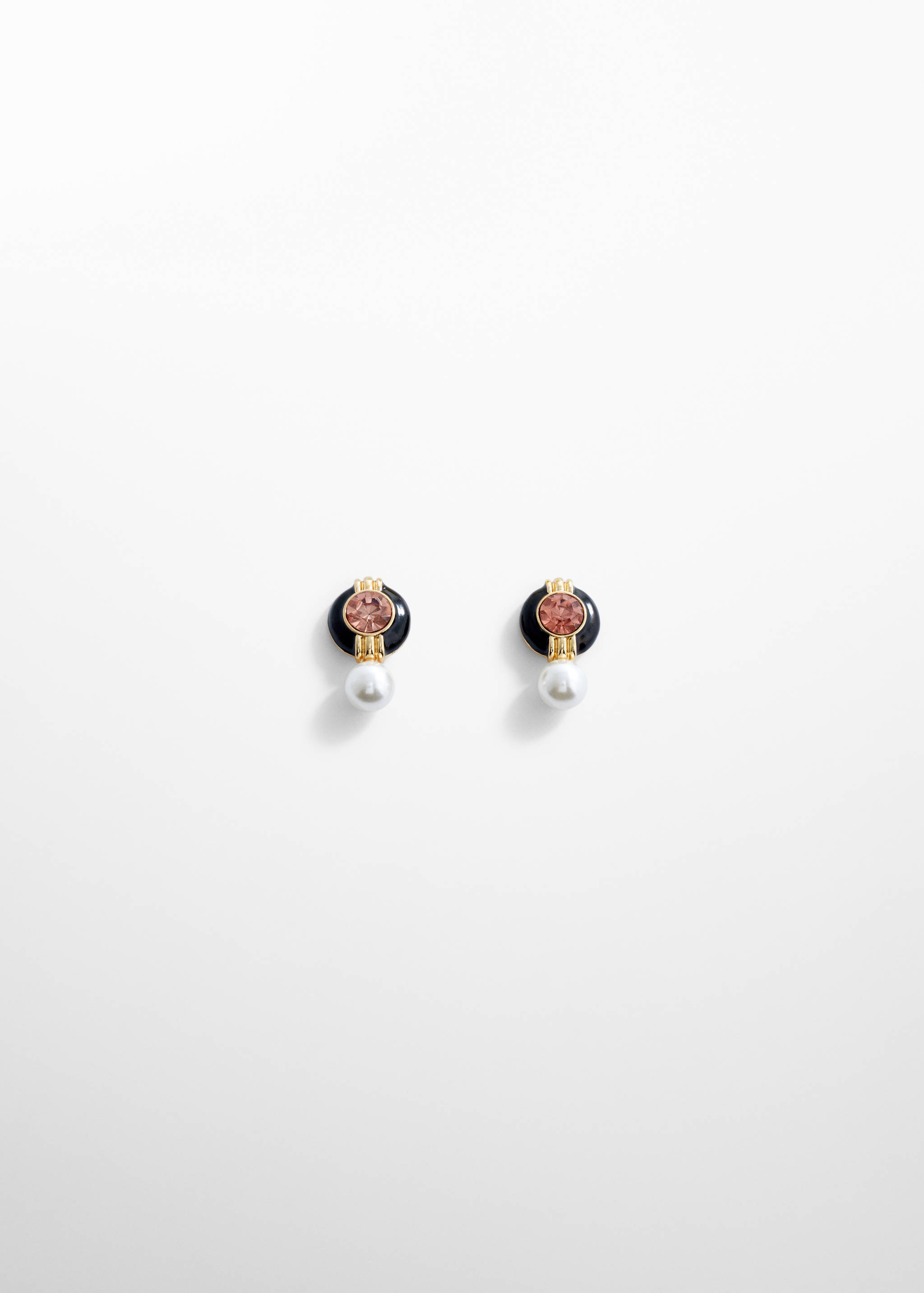 Pearl-effect crystal earrings - Article without model