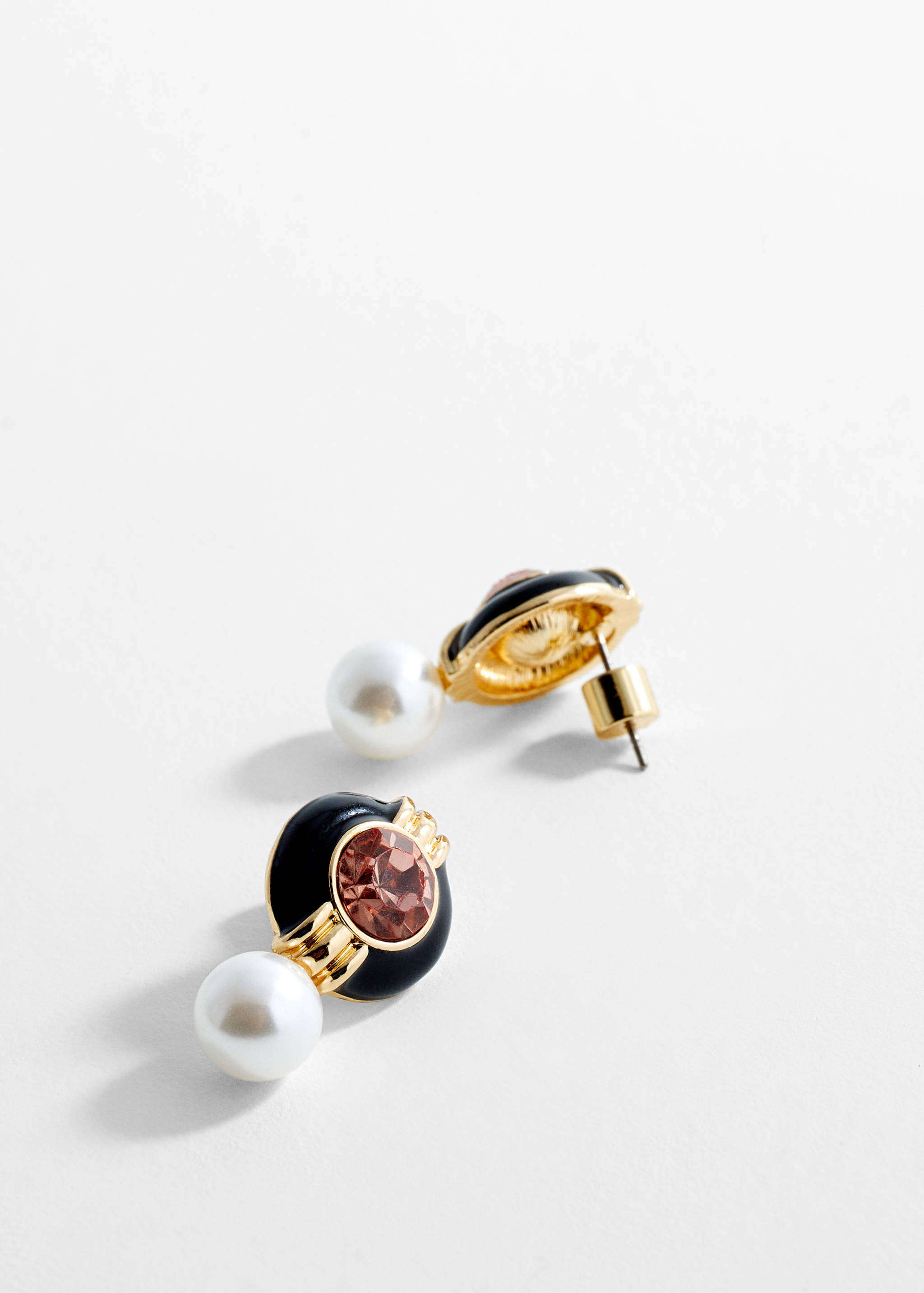 Pearl-effect crystal earrings - Details of the article 1