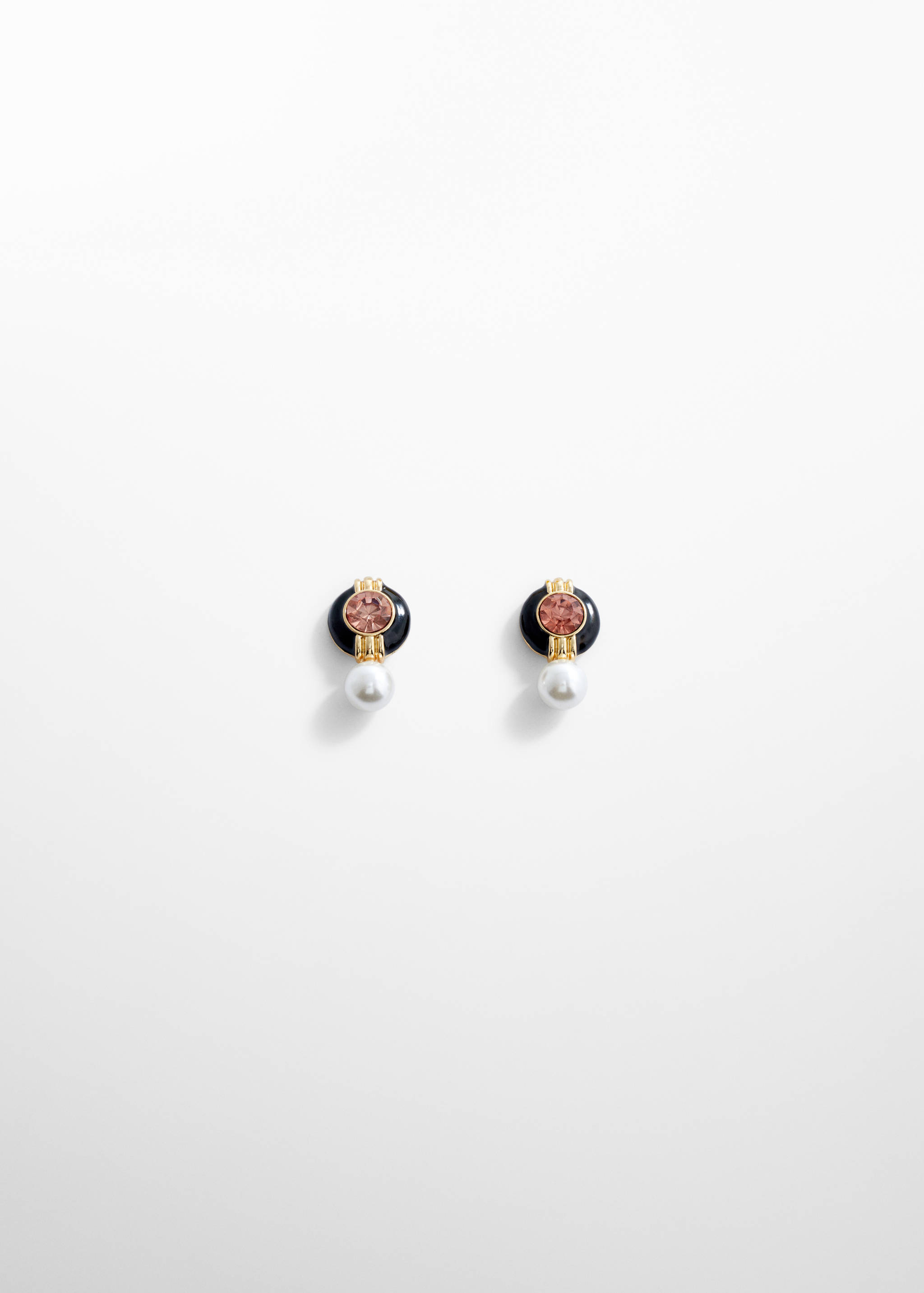 Pearl-effect crystal earrings - Article without model