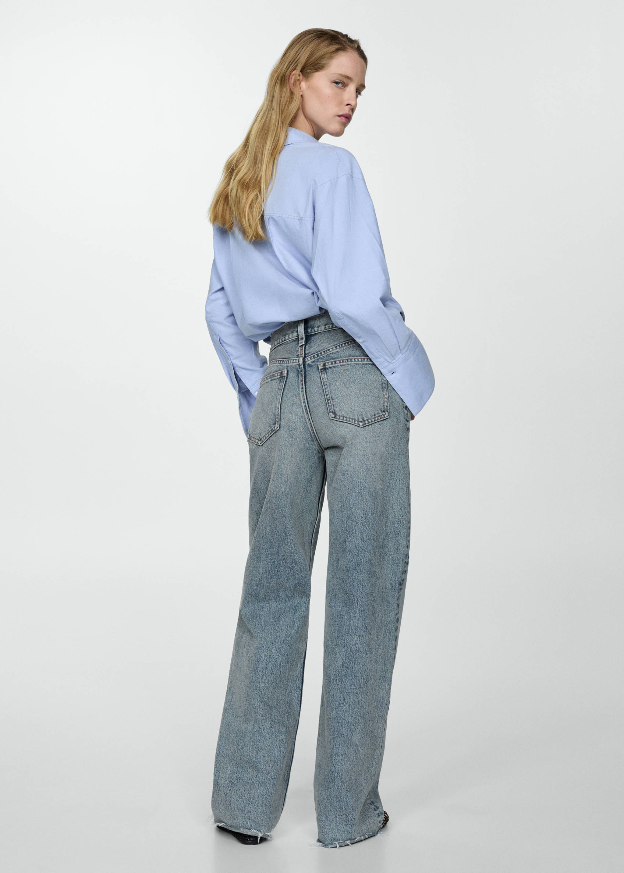 High-waisted wideleg jeans - Reverse of the article