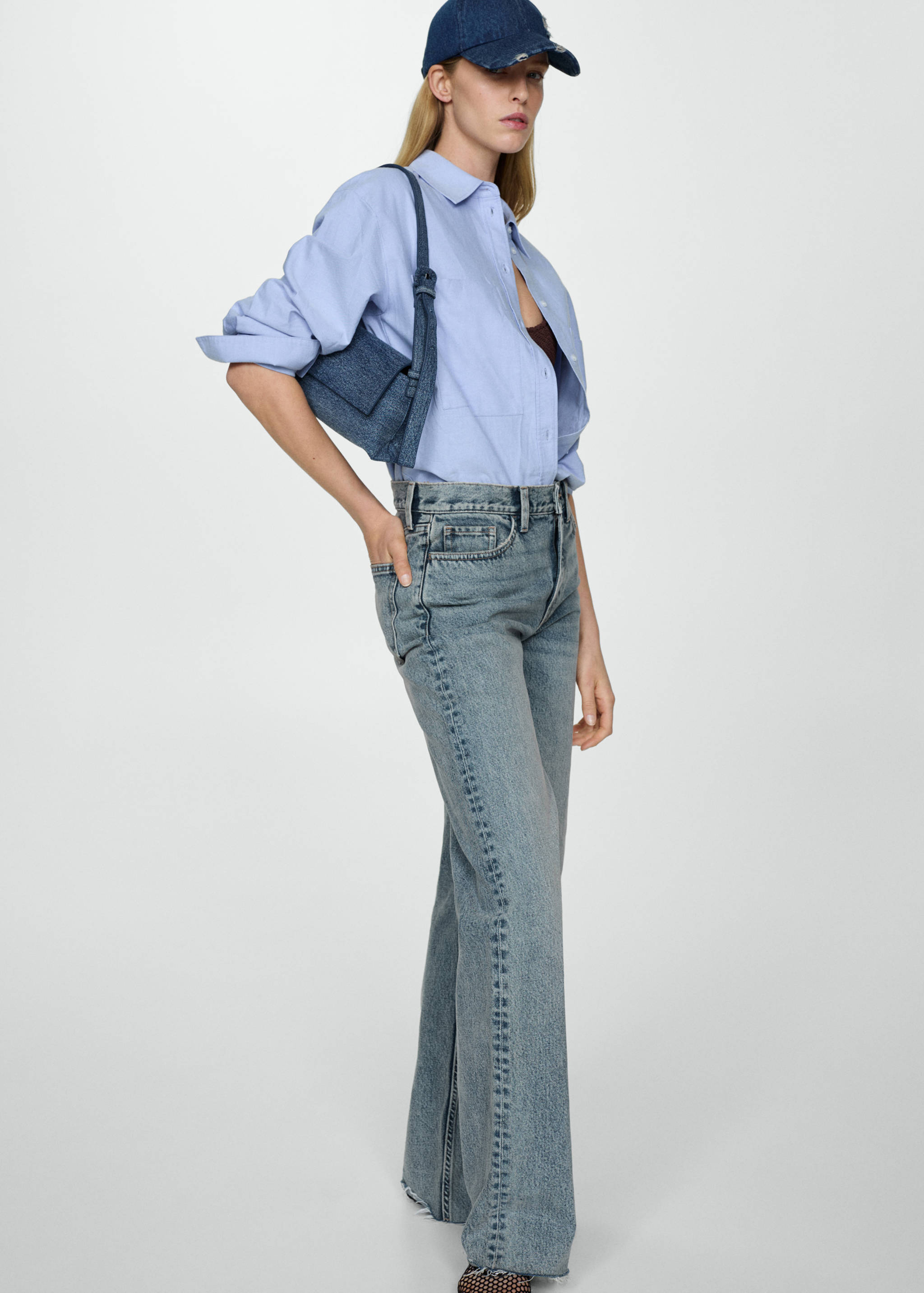 High-waisted wideleg jeans - Details of the article 2