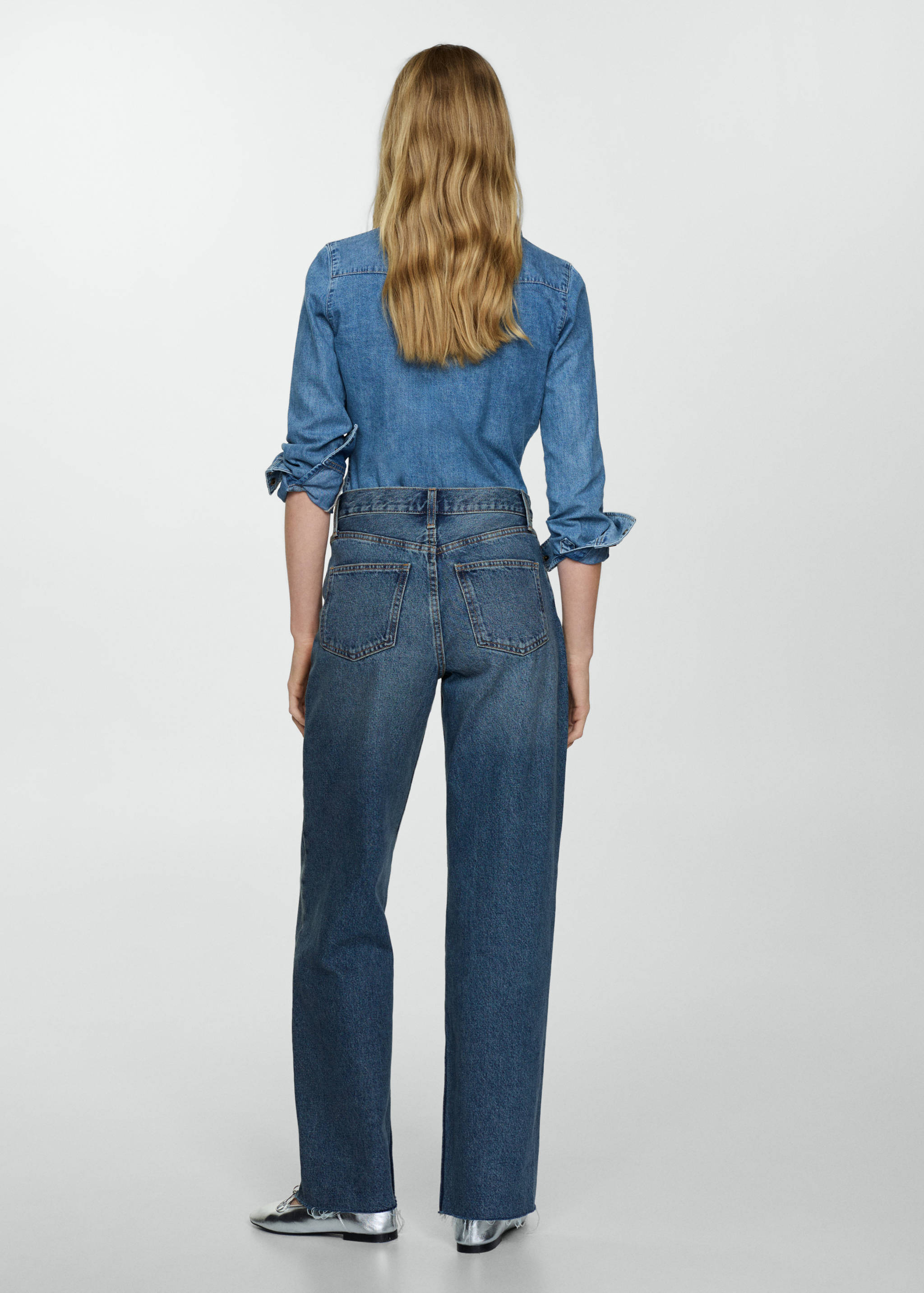 High-waisted wideleg jeans - Reverse of the article