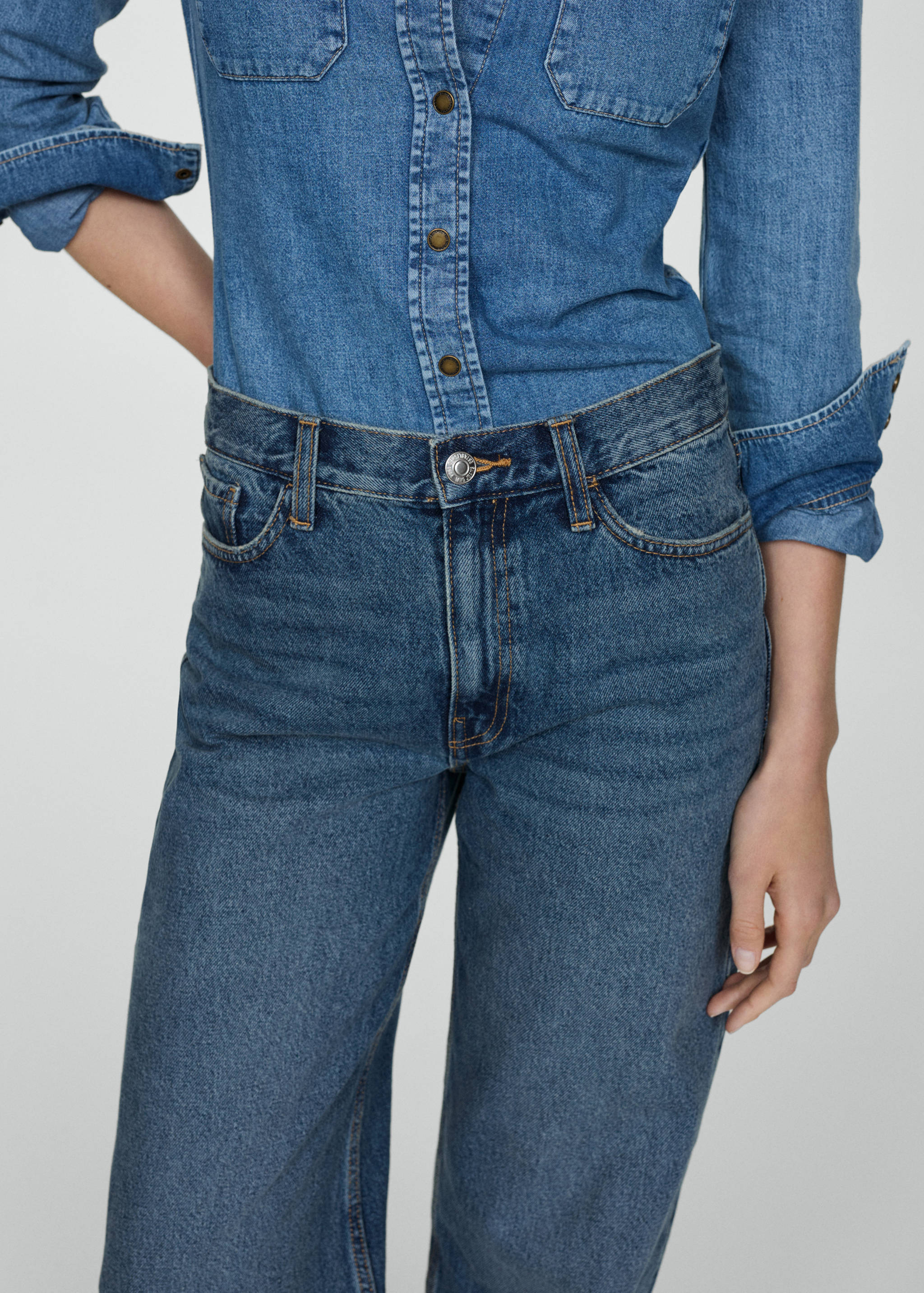 High-waisted wideleg jeans - Details of the article 6