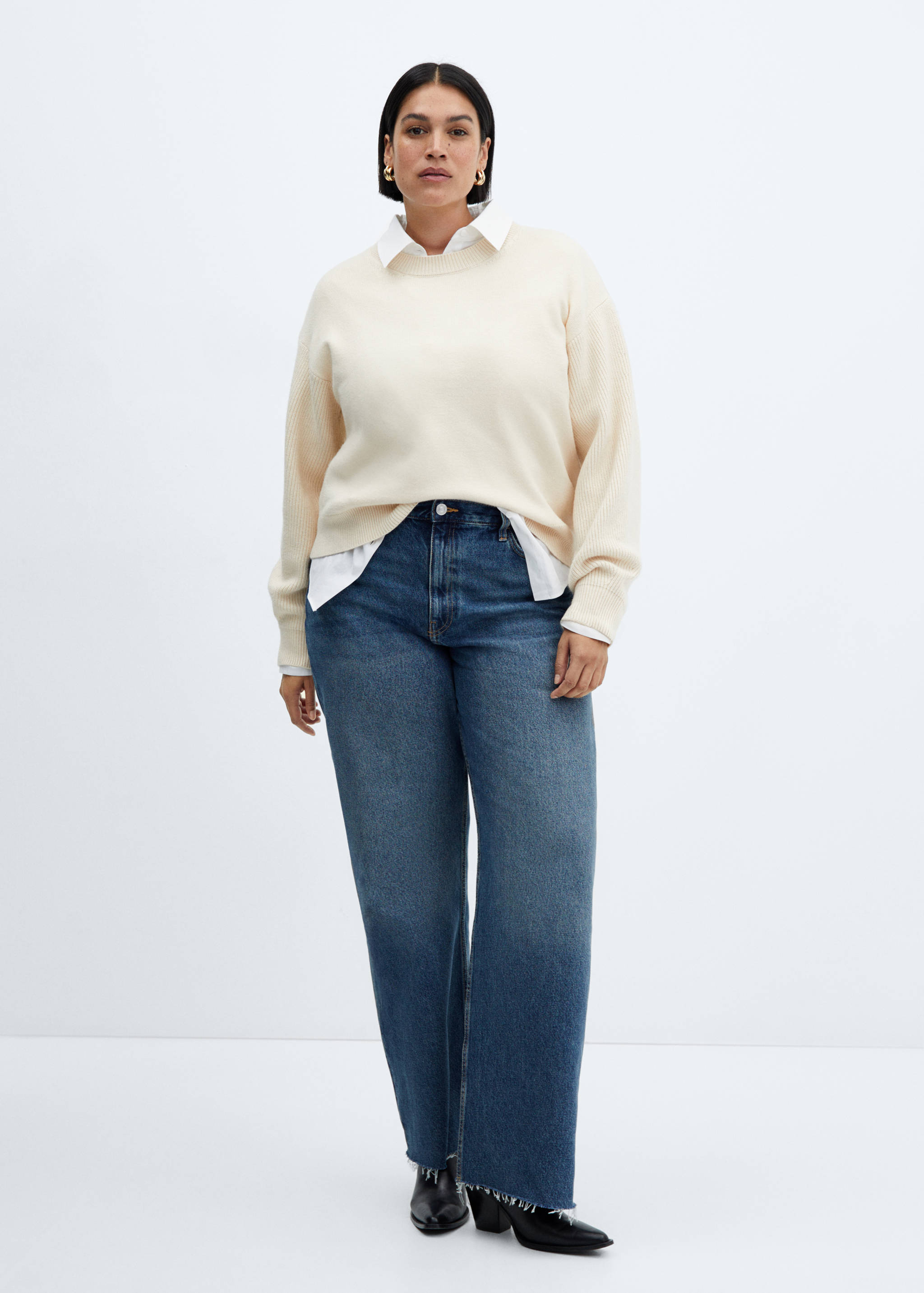 High-waisted wideleg jeans - Details of the article 3