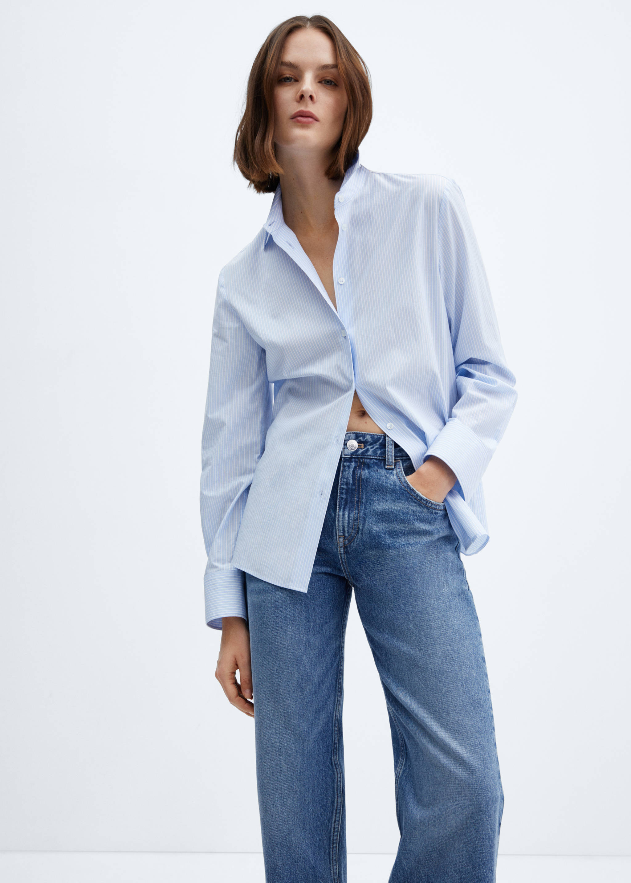 Mid-rise straight jeans - Details of the article 1