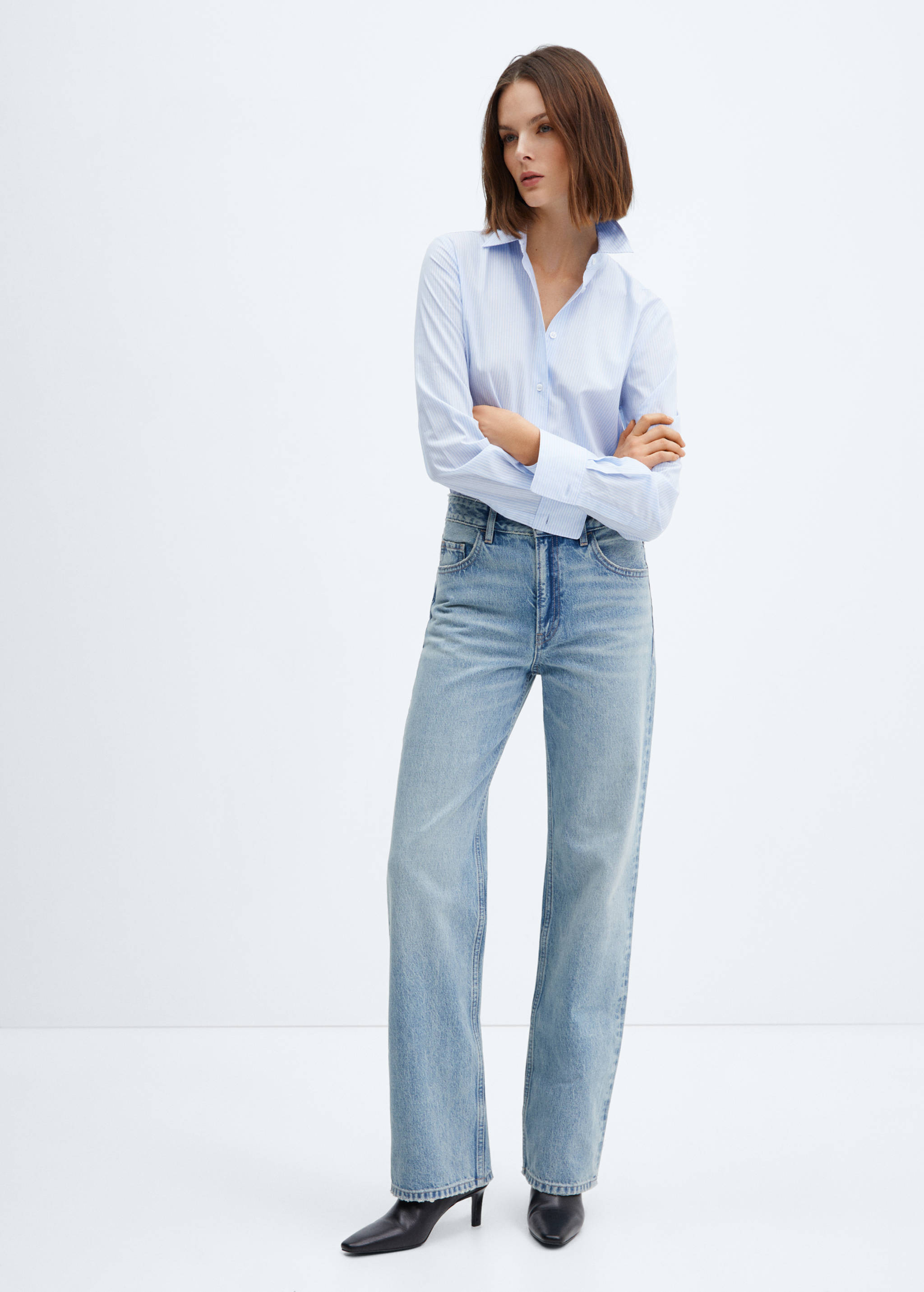 Mid-rise straight jeans - General plane