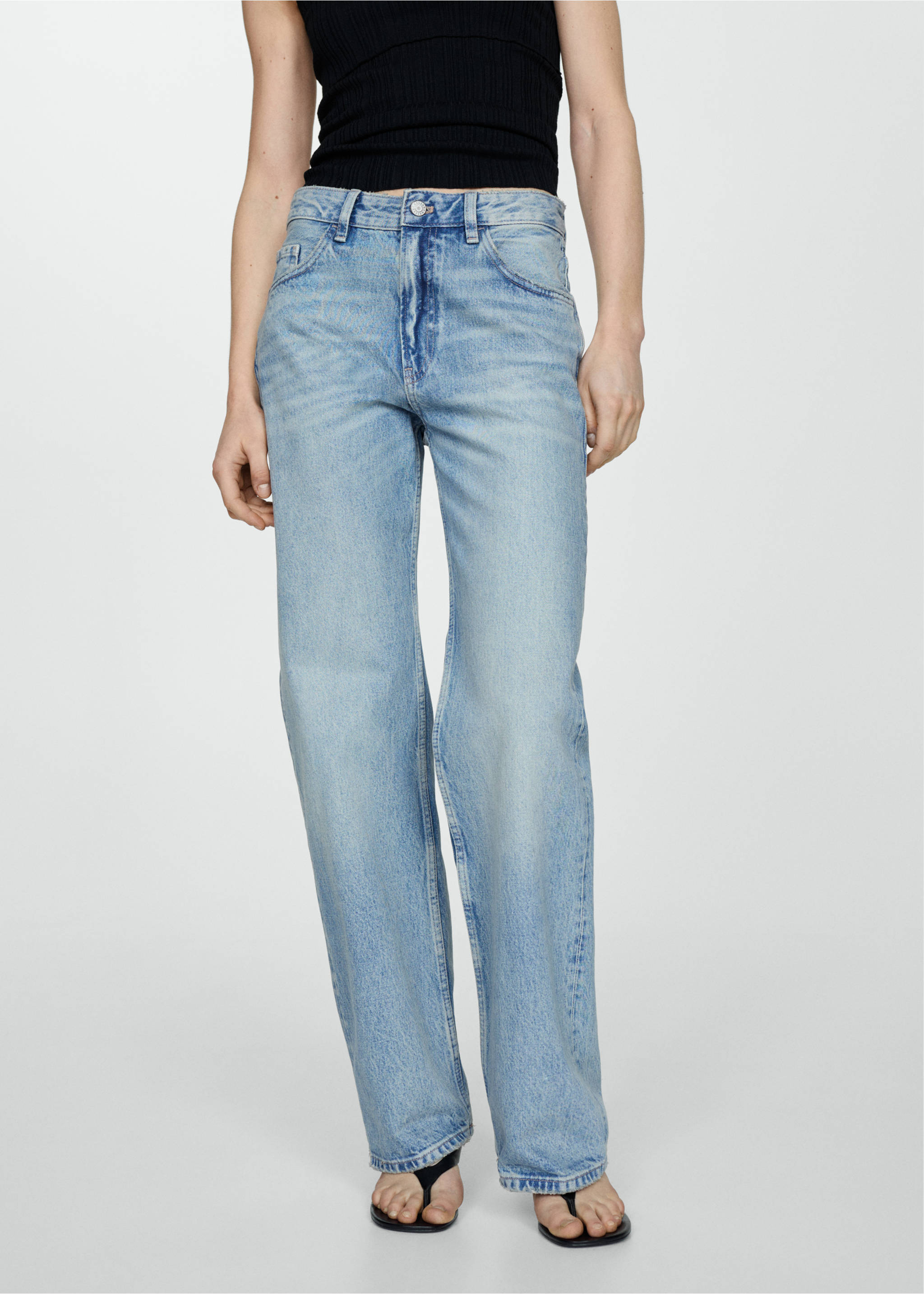 Mid-rise straight jeans - Medium plane, Light Vintage Blue. Ref: 67003273-00.