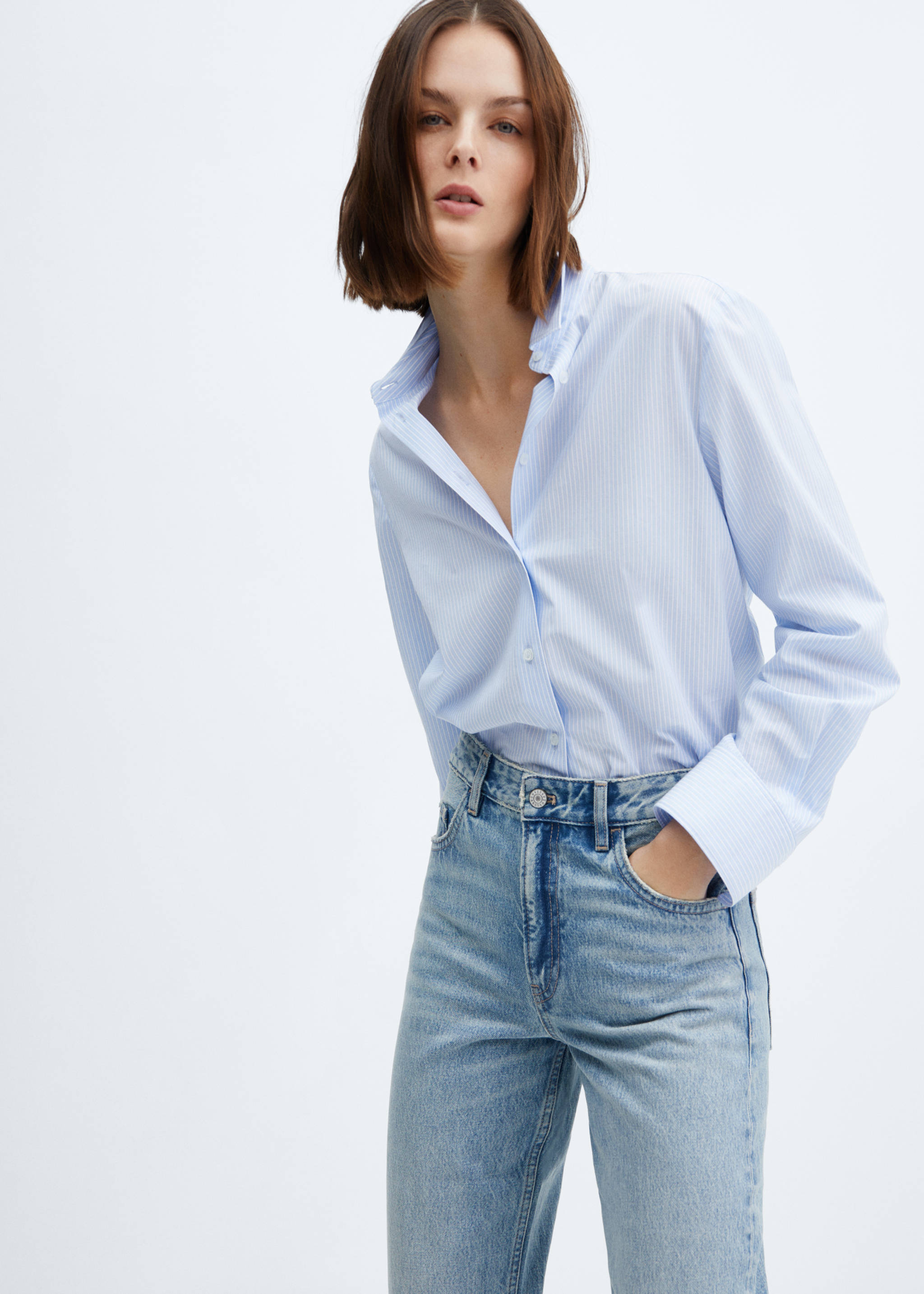 Mid-rise straight jeans - Details of the article 1