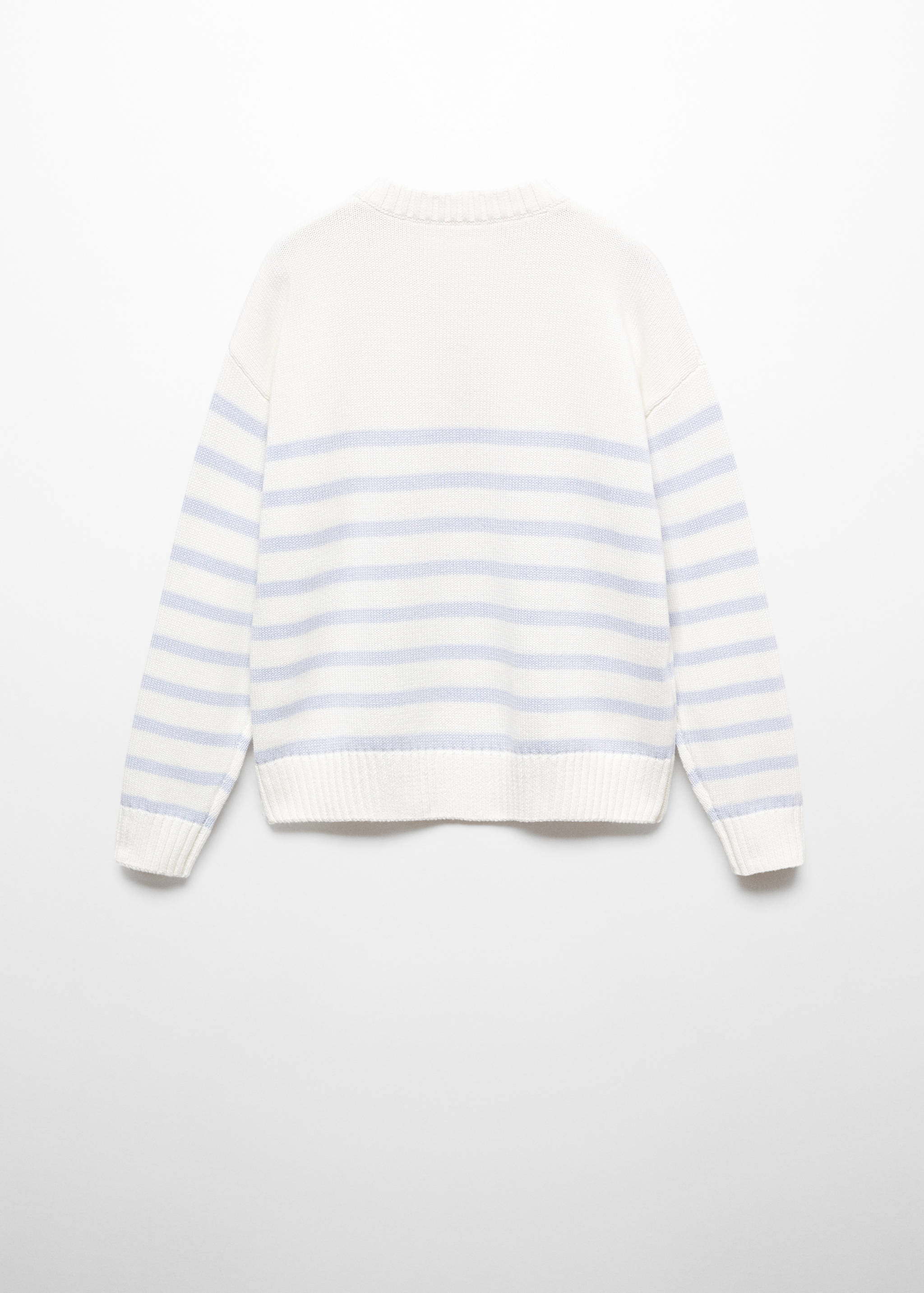 Gestreifter Baumwollpullover - Rückseite des Artikels