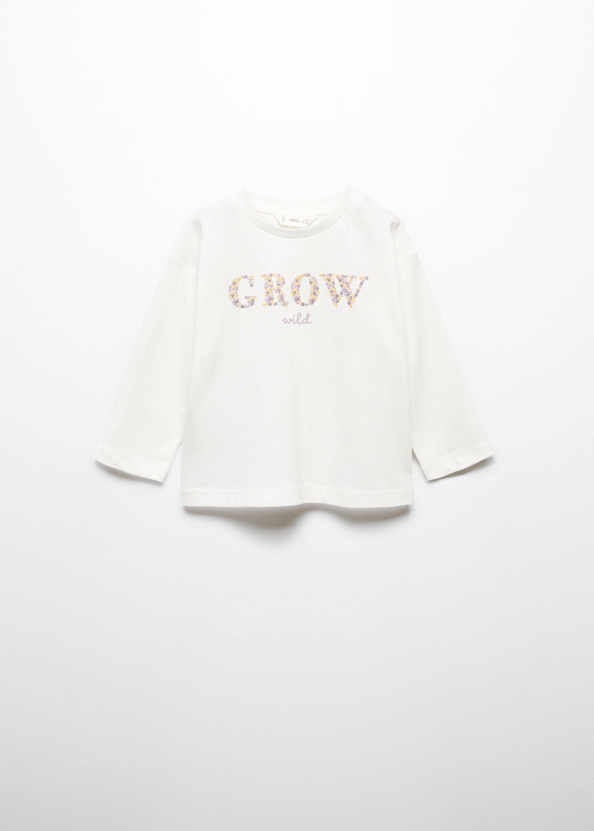 Long-sleeved t-shirt with message - Article without model