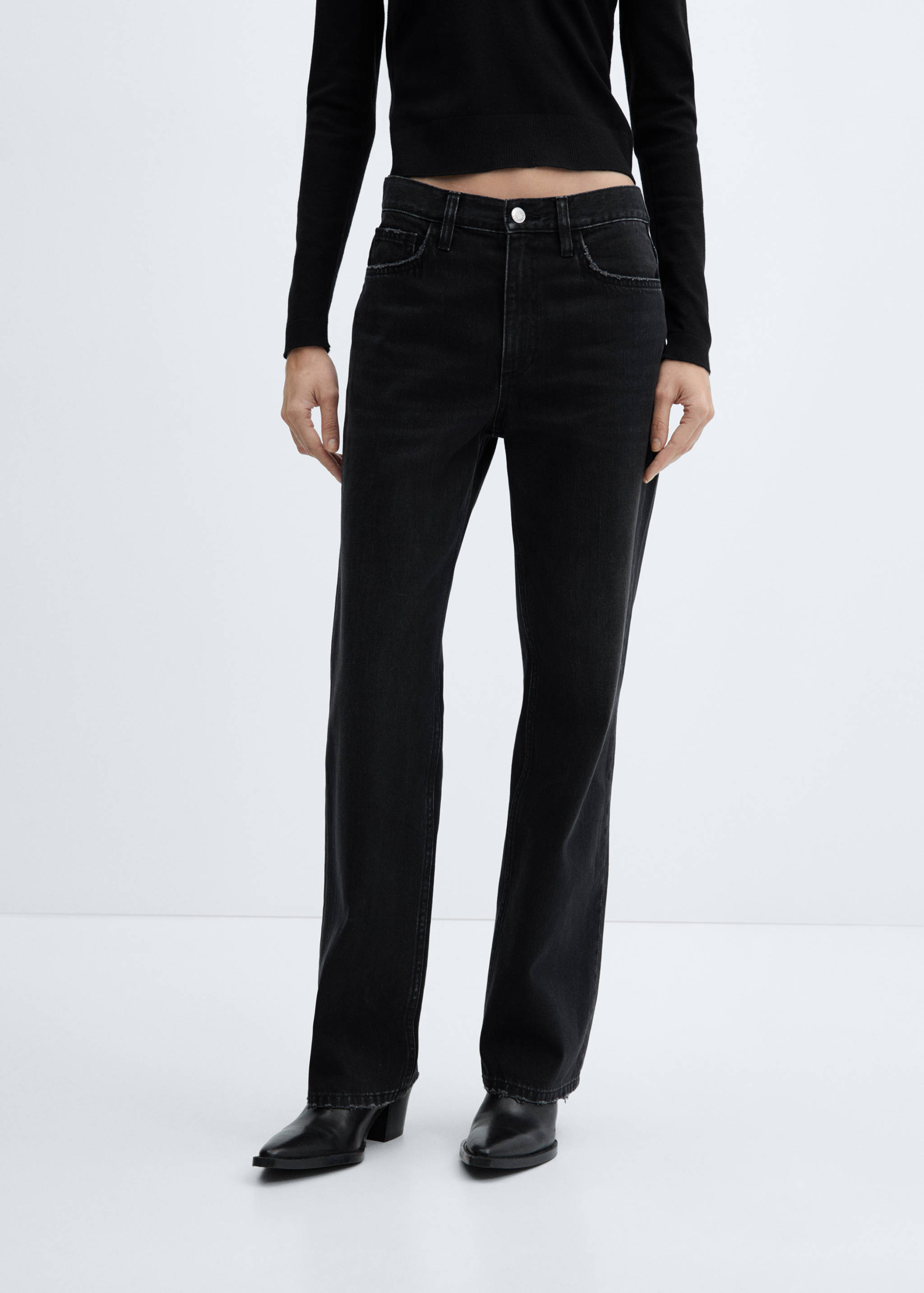 Mid-rise straight jeans - Medium plane
